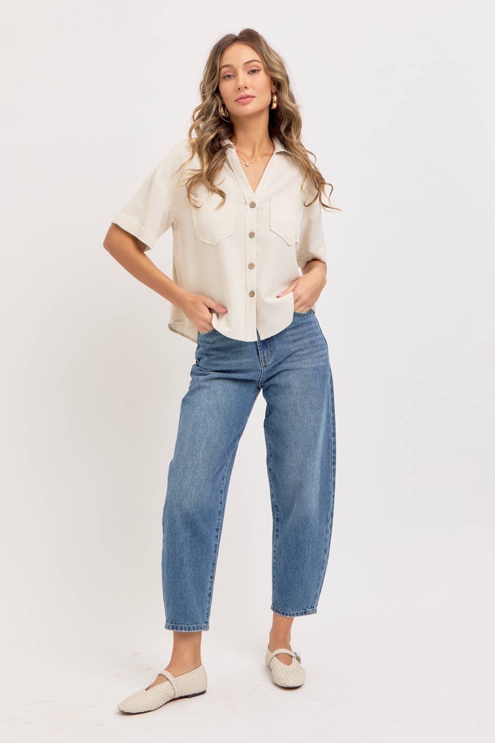 Linen Button Down
