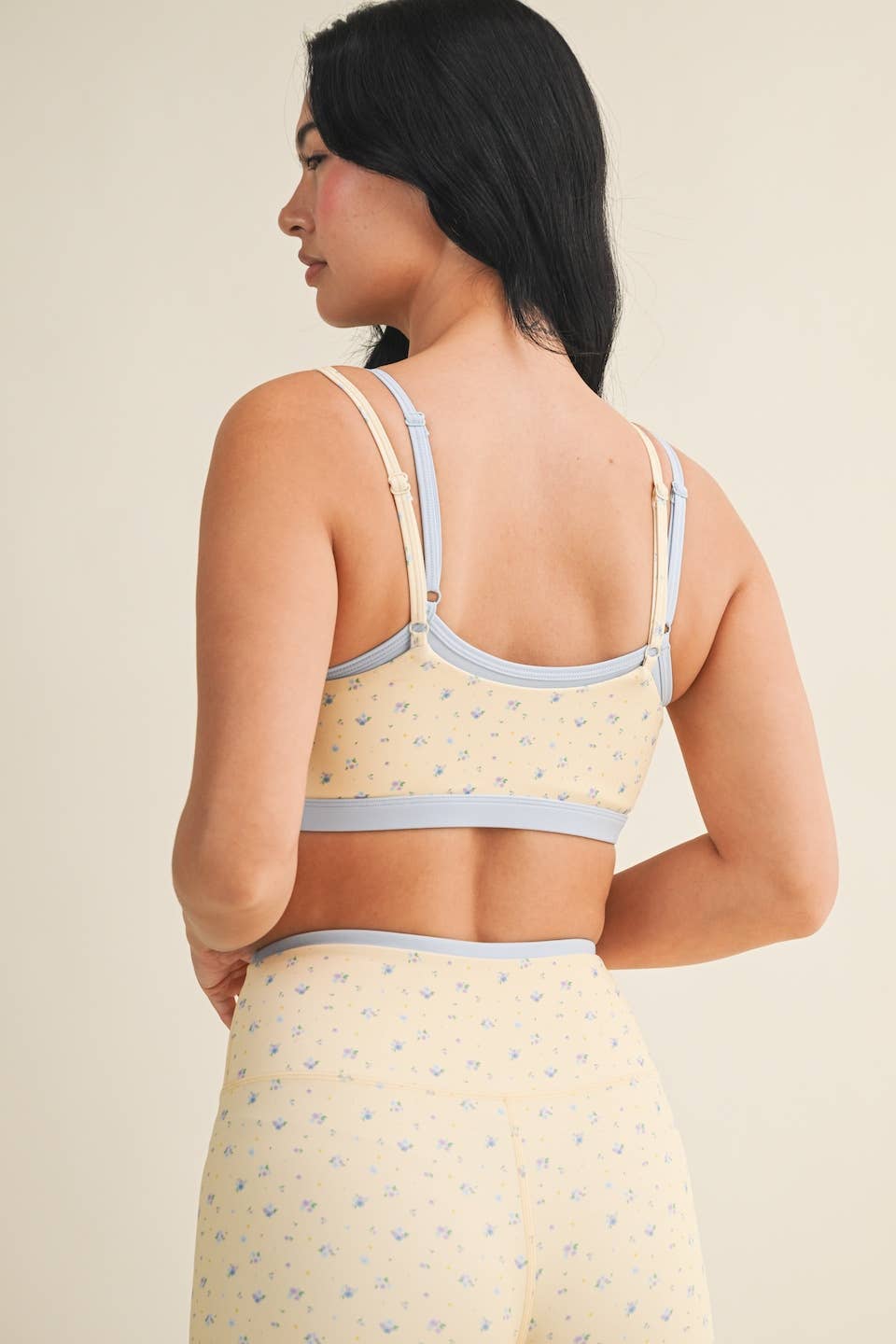 Floral Print Double Layered Sports Bra