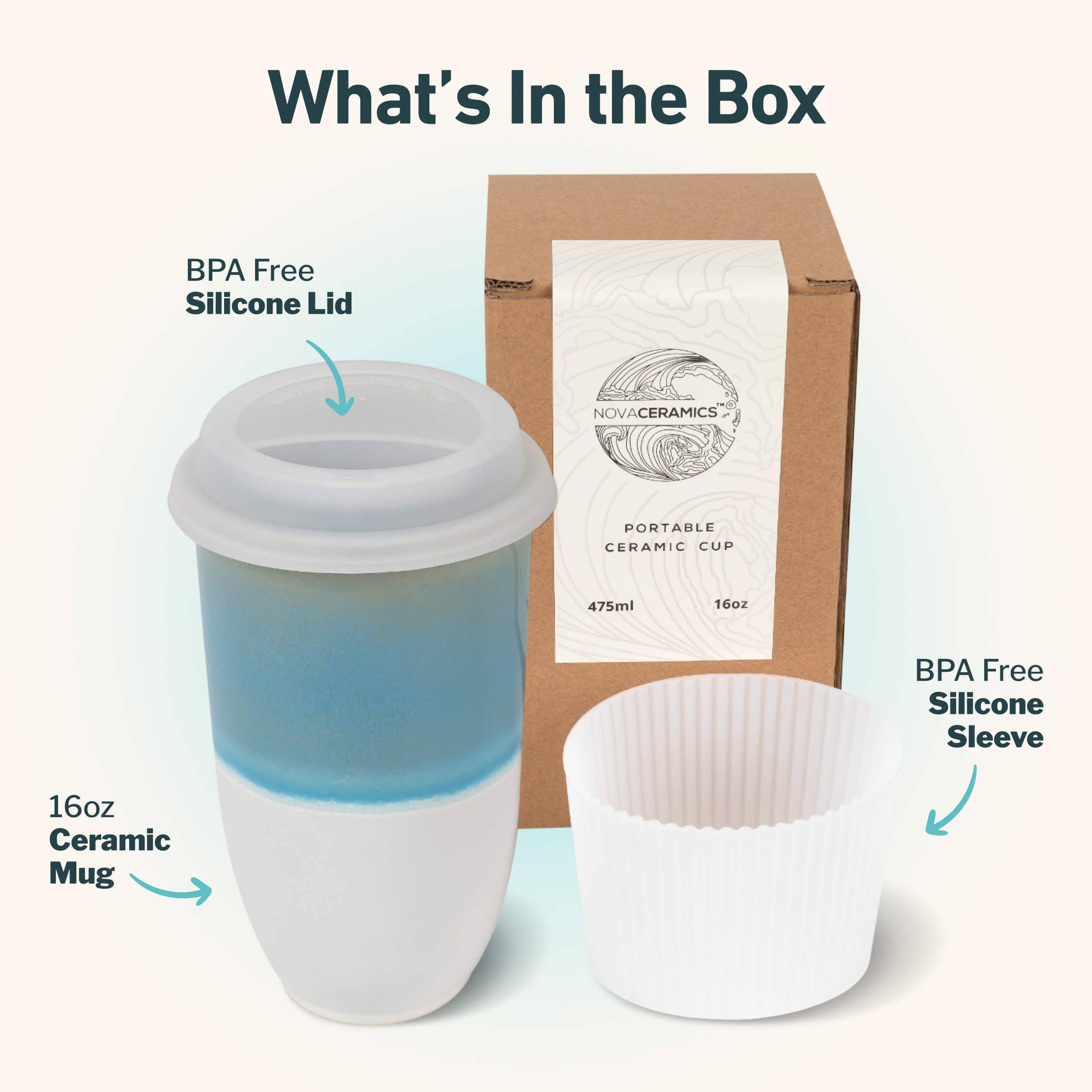 Lagoon Ceramic Travel Cup – 16oz