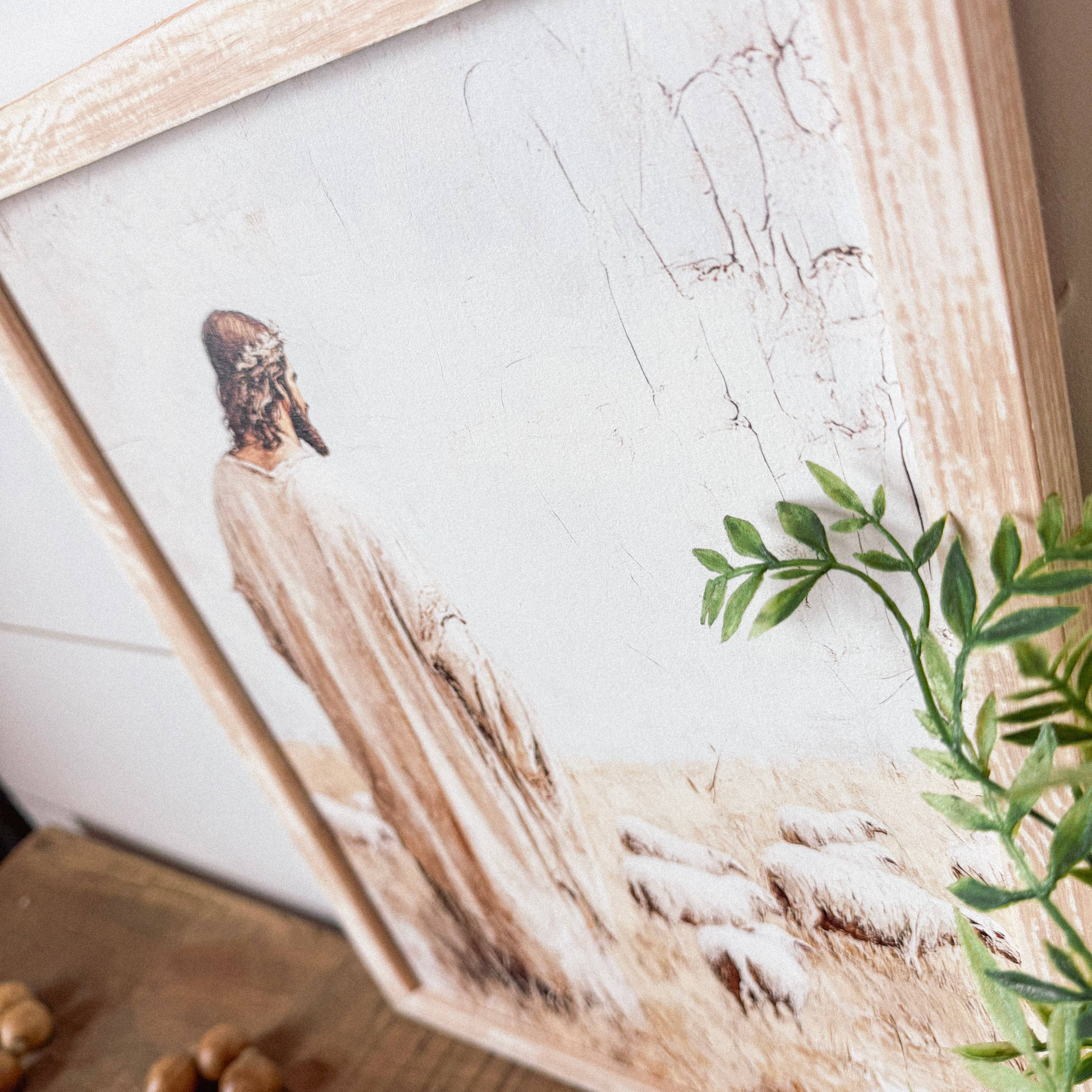 Jesus with Sheep Wall Art Print