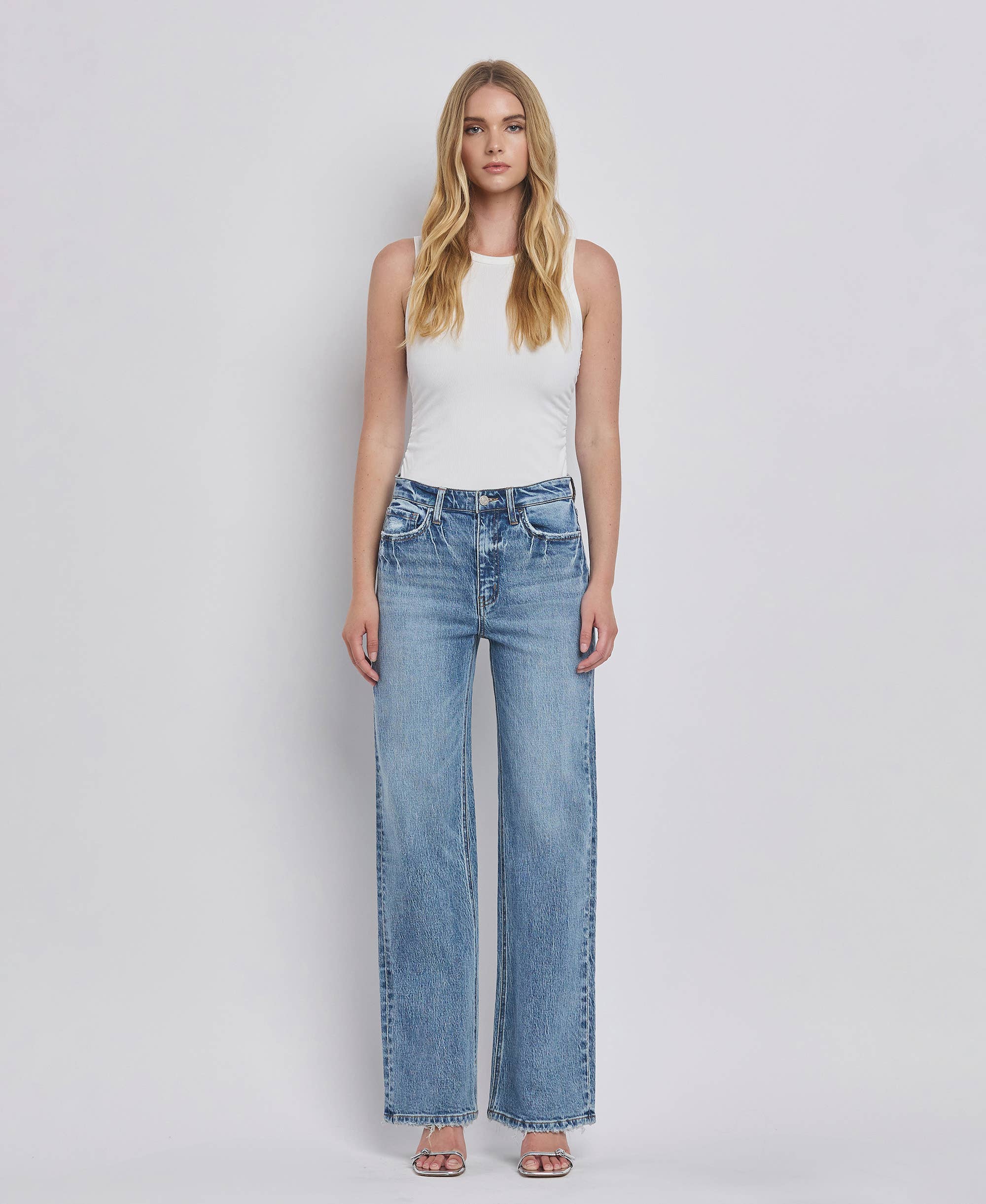 90'S Super High Rise Wide Jean