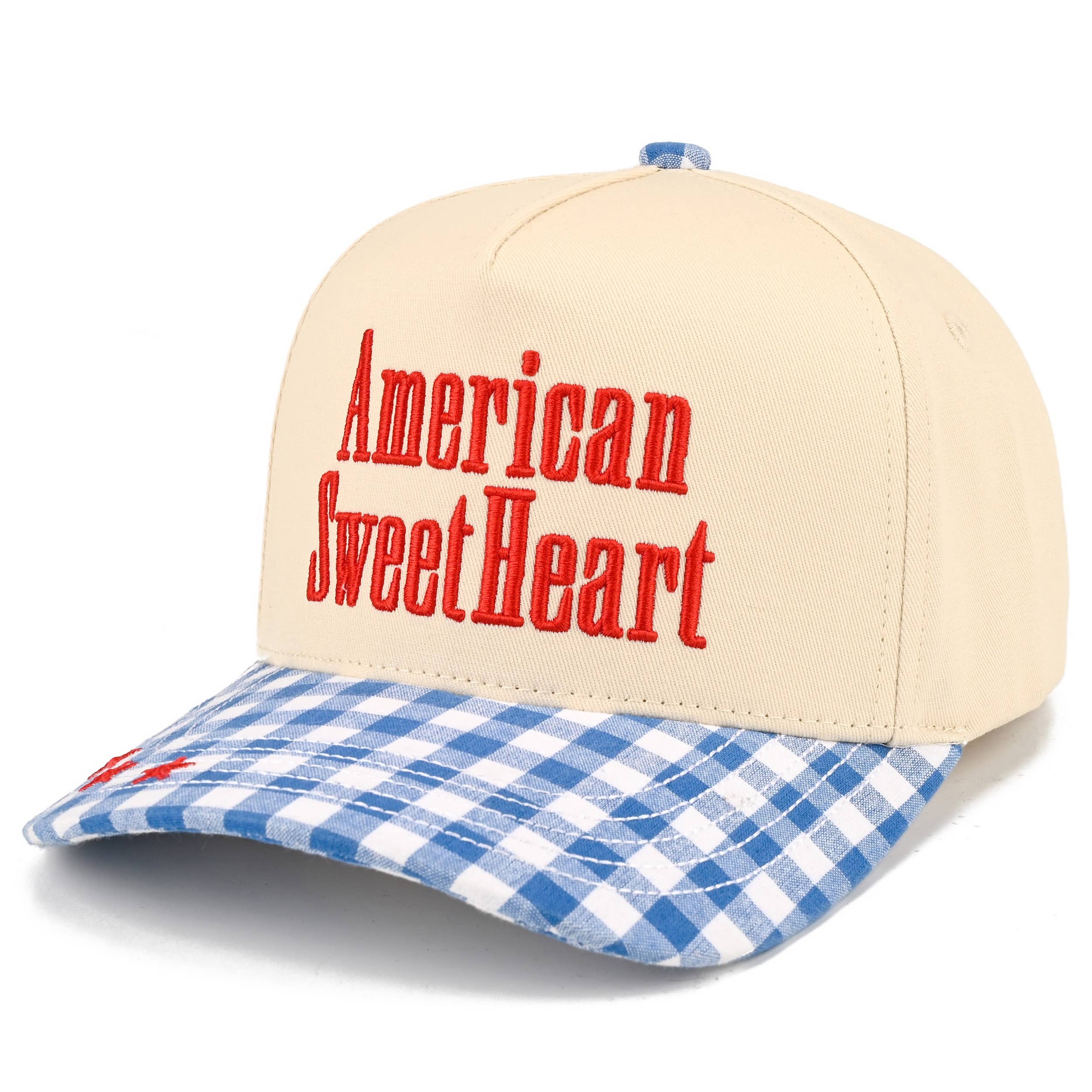 C.C AMERICAN SWEETHEART Letter on Two Tone Trucker Hat