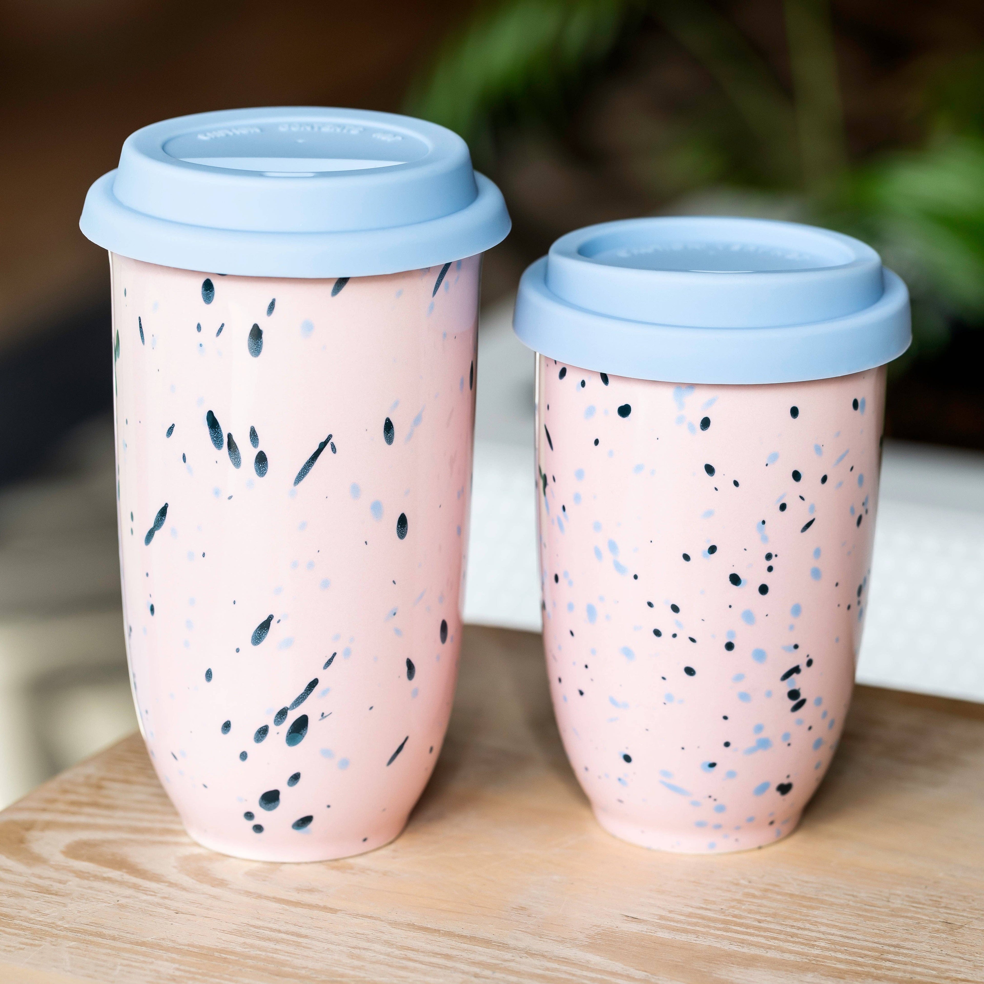 Blossom Ceramic Travel Cup 16oz | Reusable Coffee Tumbler