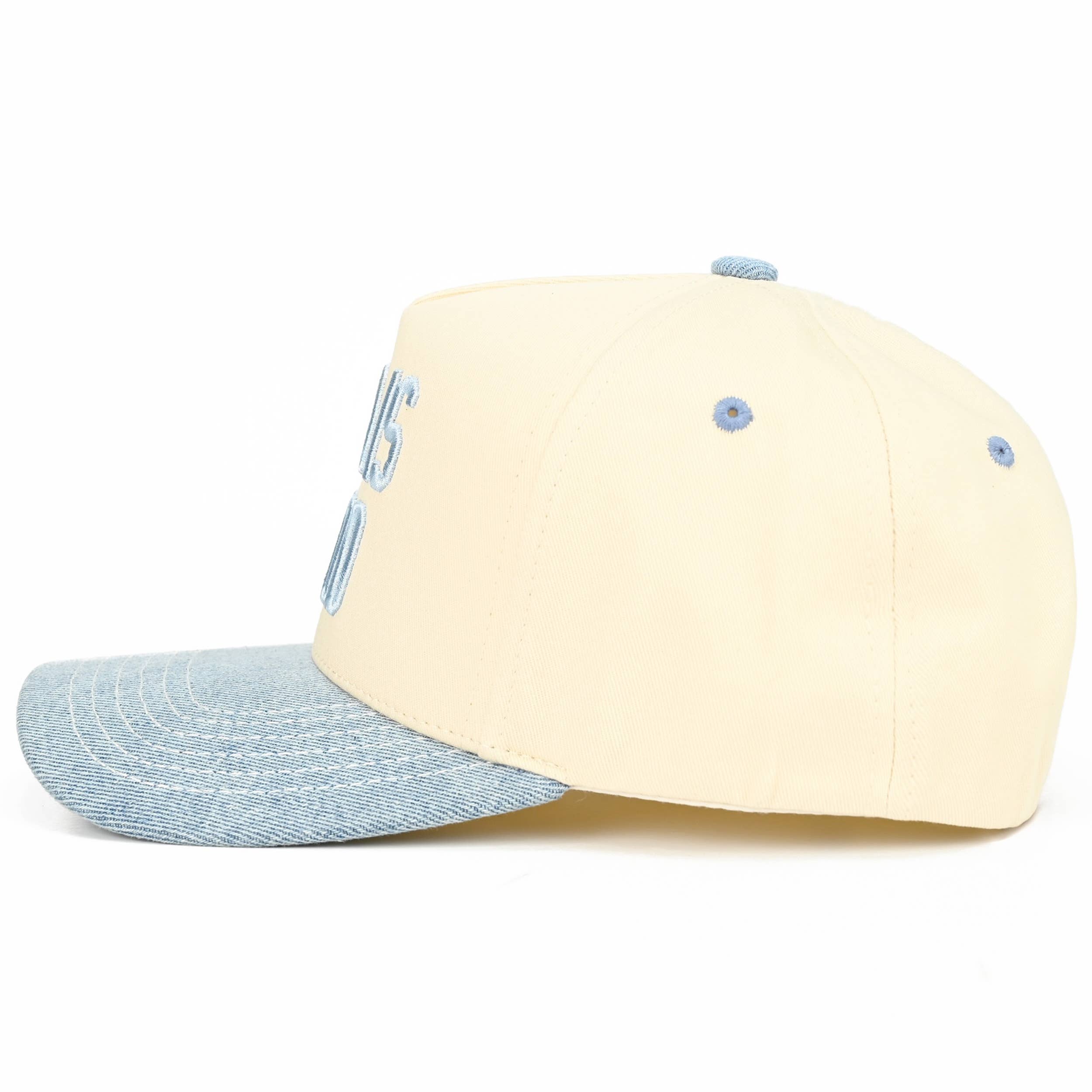 GOD IS GOOD Embroidered Letter Two Tone Trucker Hat