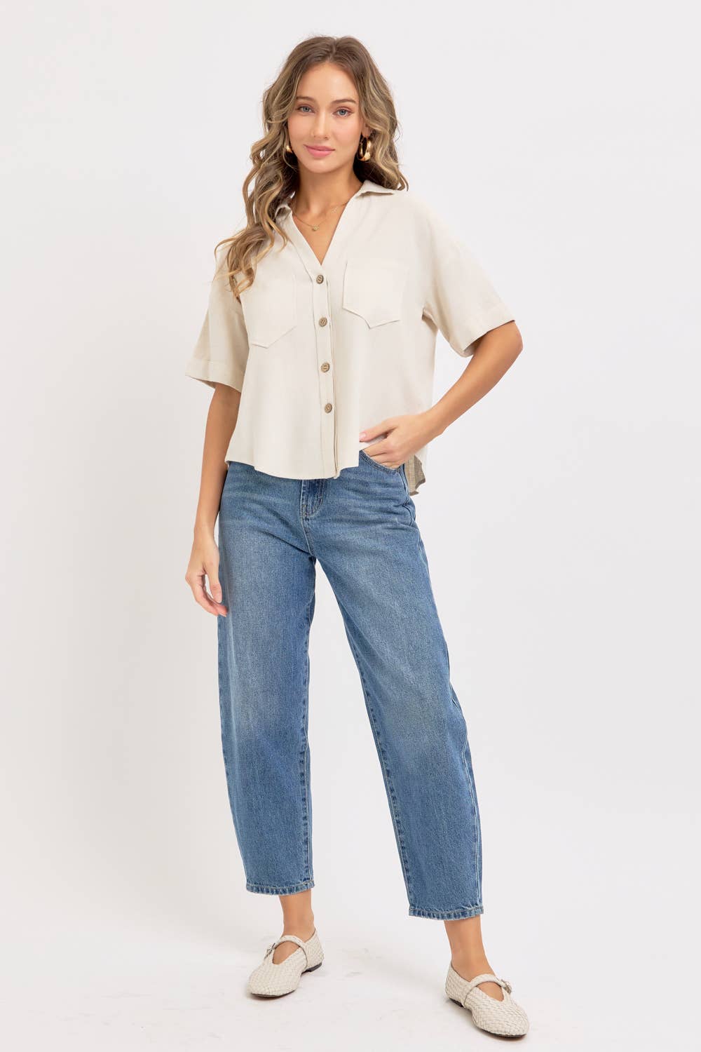 Linen Button Down