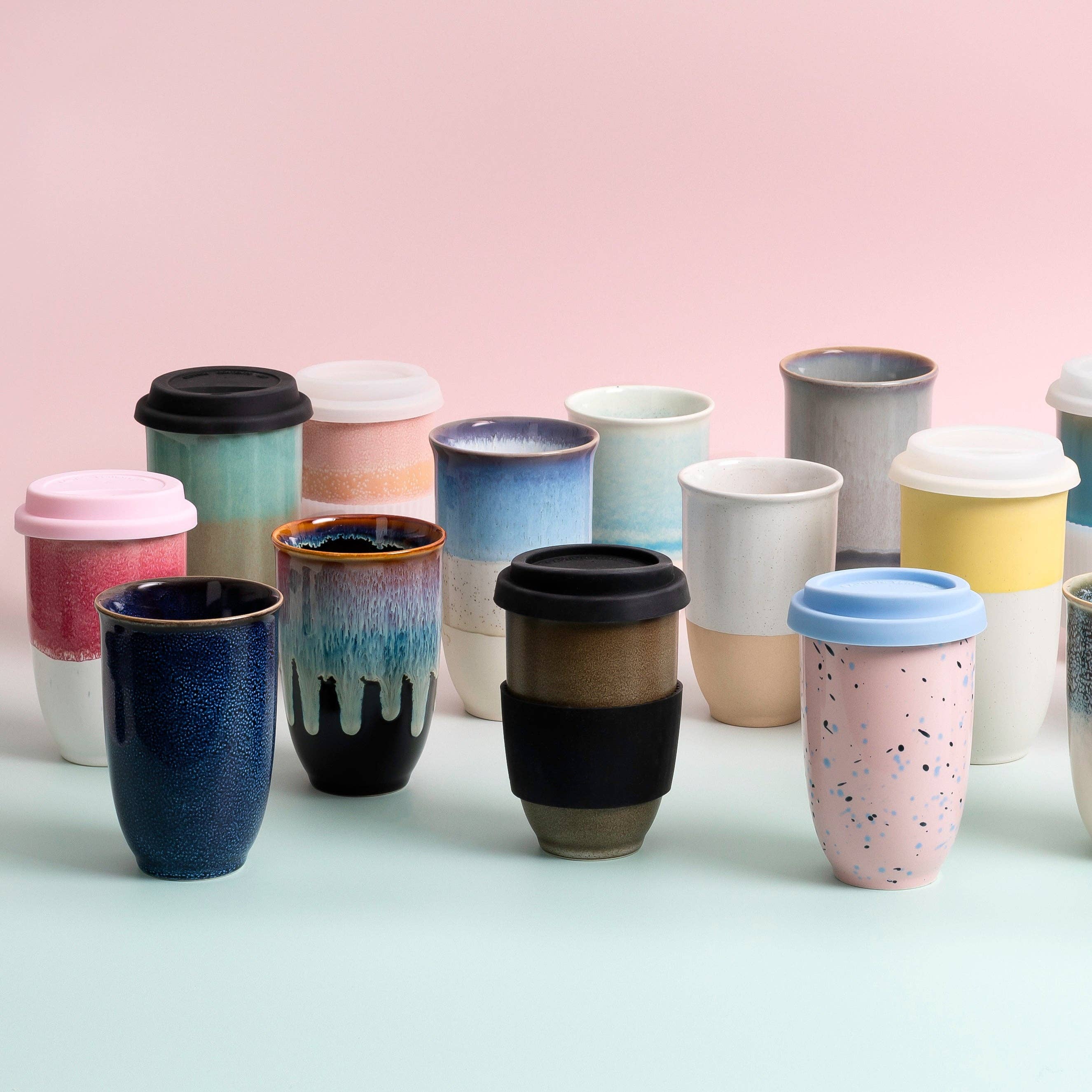 Blossom Ceramic Travel Cup 12oz | Reusable Coffee Mug
