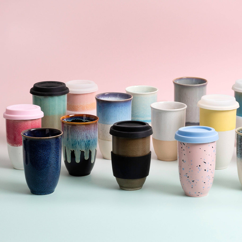 Cove Ceramic Travel Cup 16oz | Reusable Coffee Tumbler