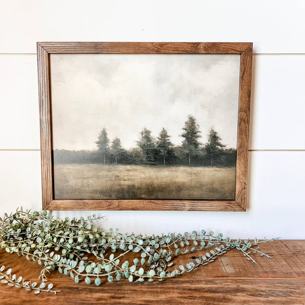 Rustic Tree Landscape Wood Sign