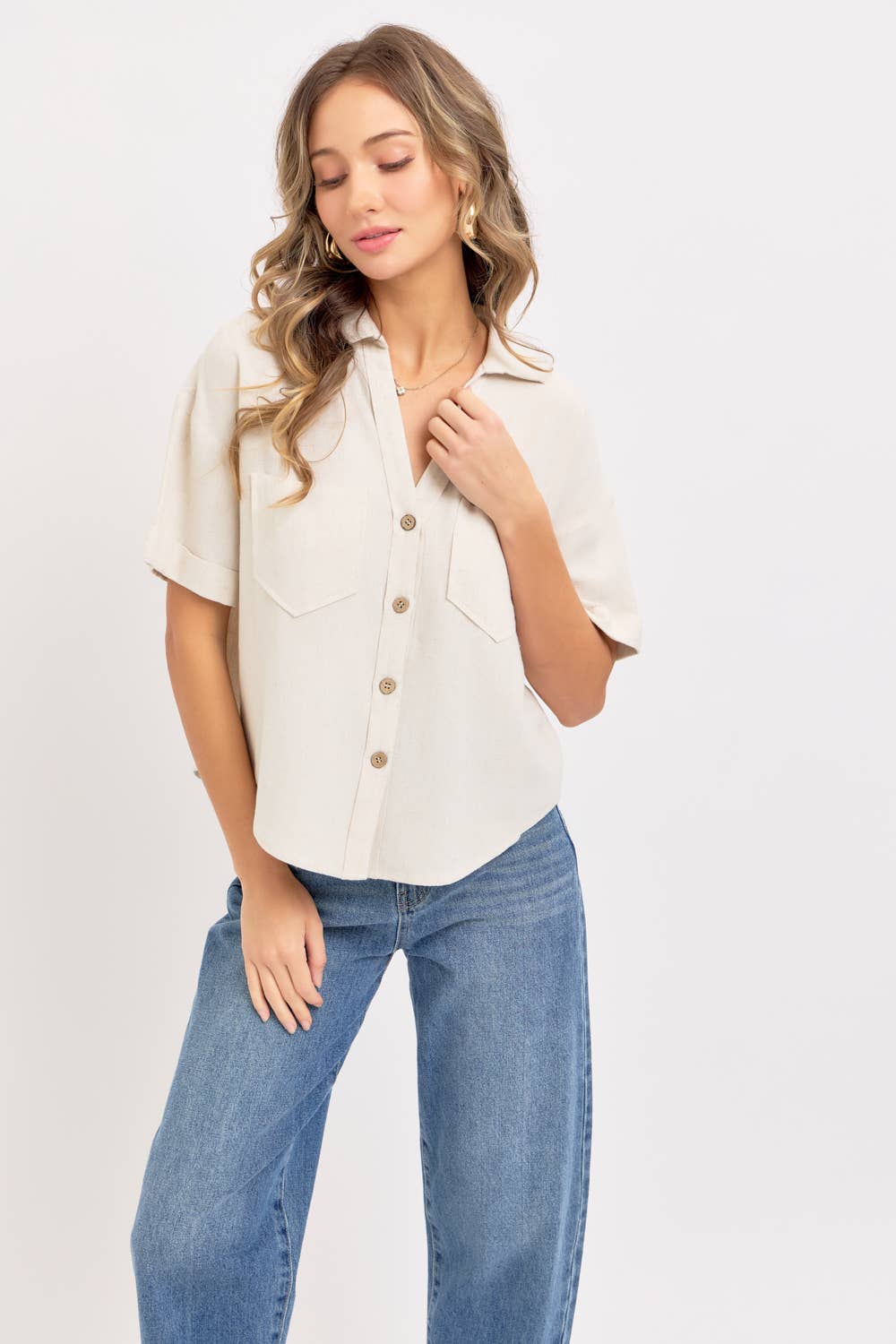 Linen Button Down