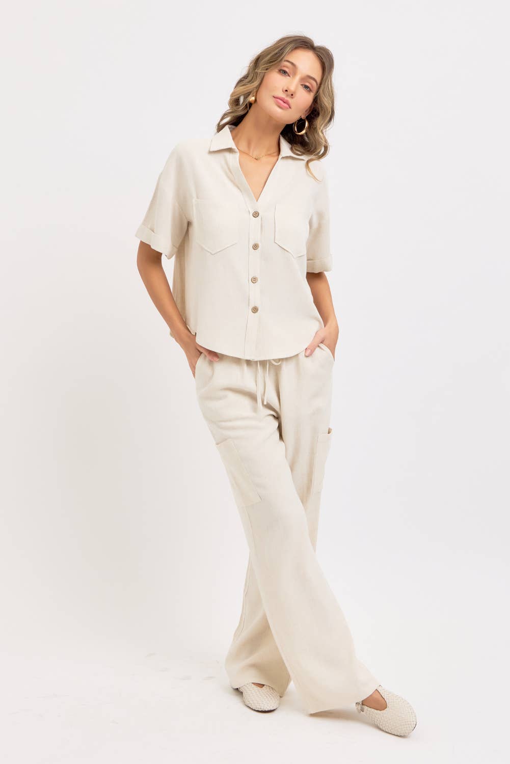 Linen Button Down