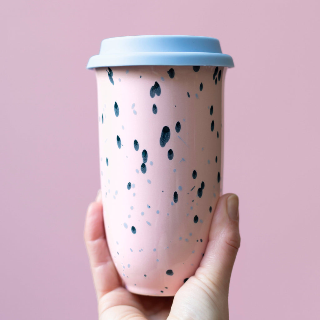 Blossom Ceramic Travel Cup 16oz | Reusable Coffee Tumbler