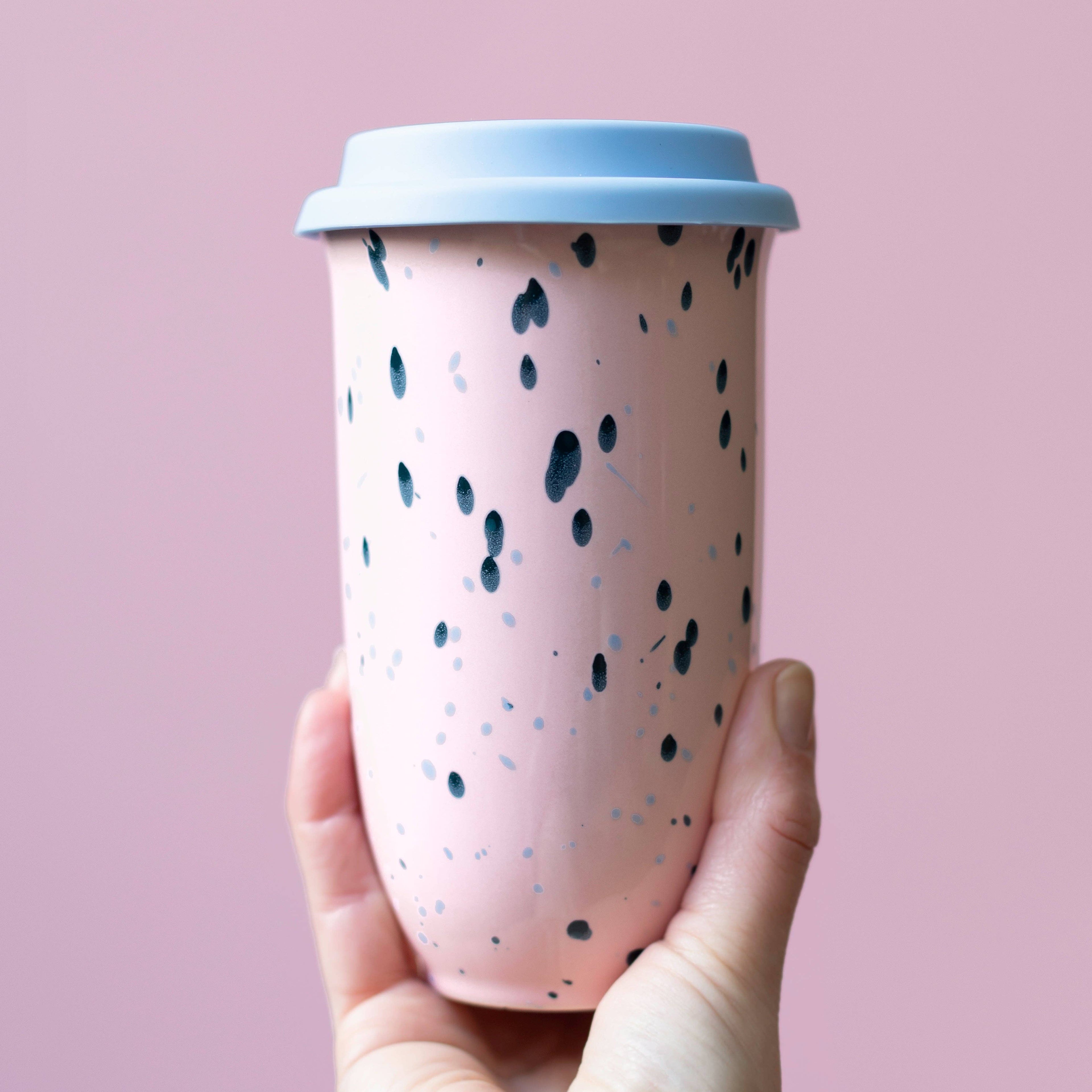 Blossom Ceramic Travel Cup 16oz | Reusable Coffee Tumbler