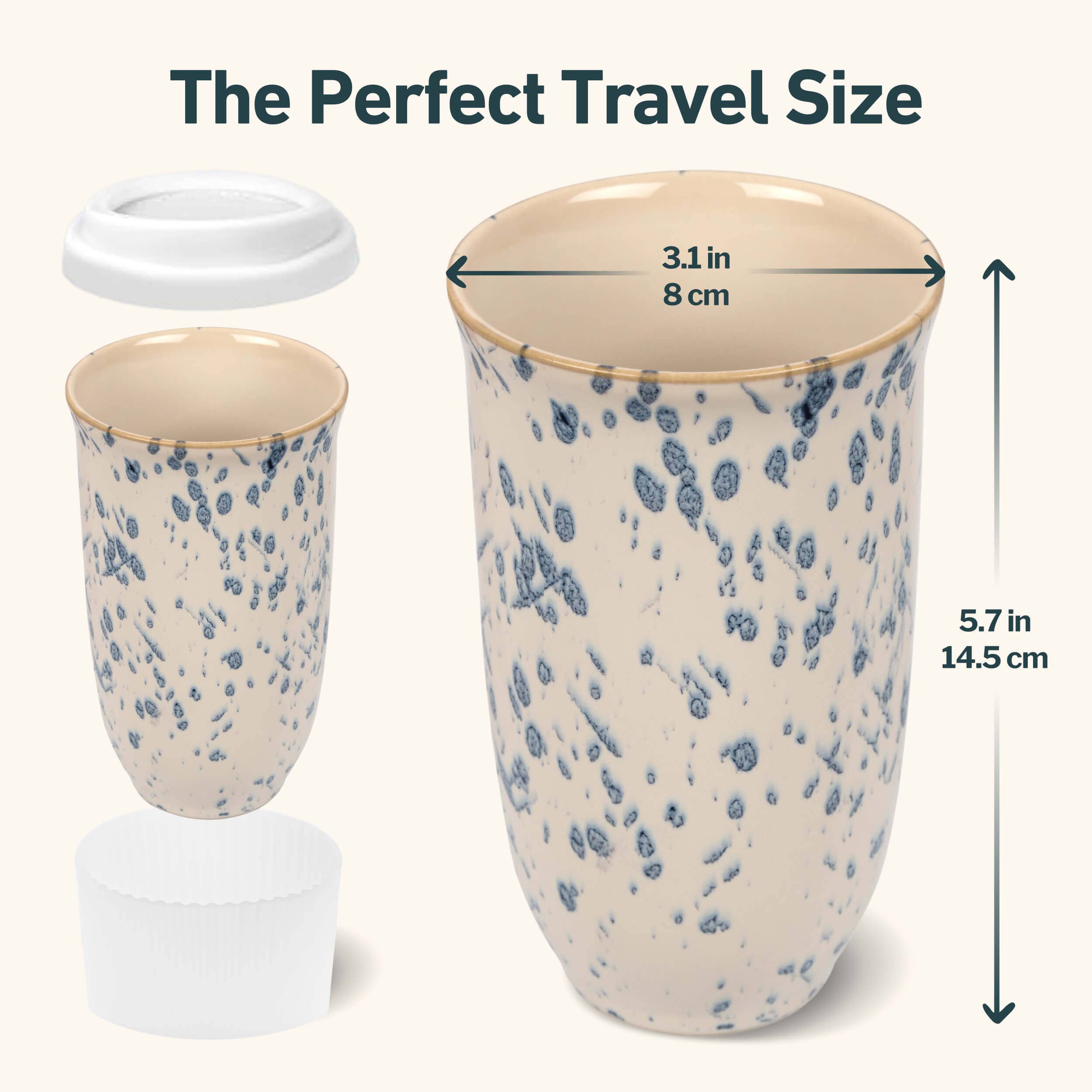 Orchid Ceramic Travel Mug – 16oz with Lid & Sleeve