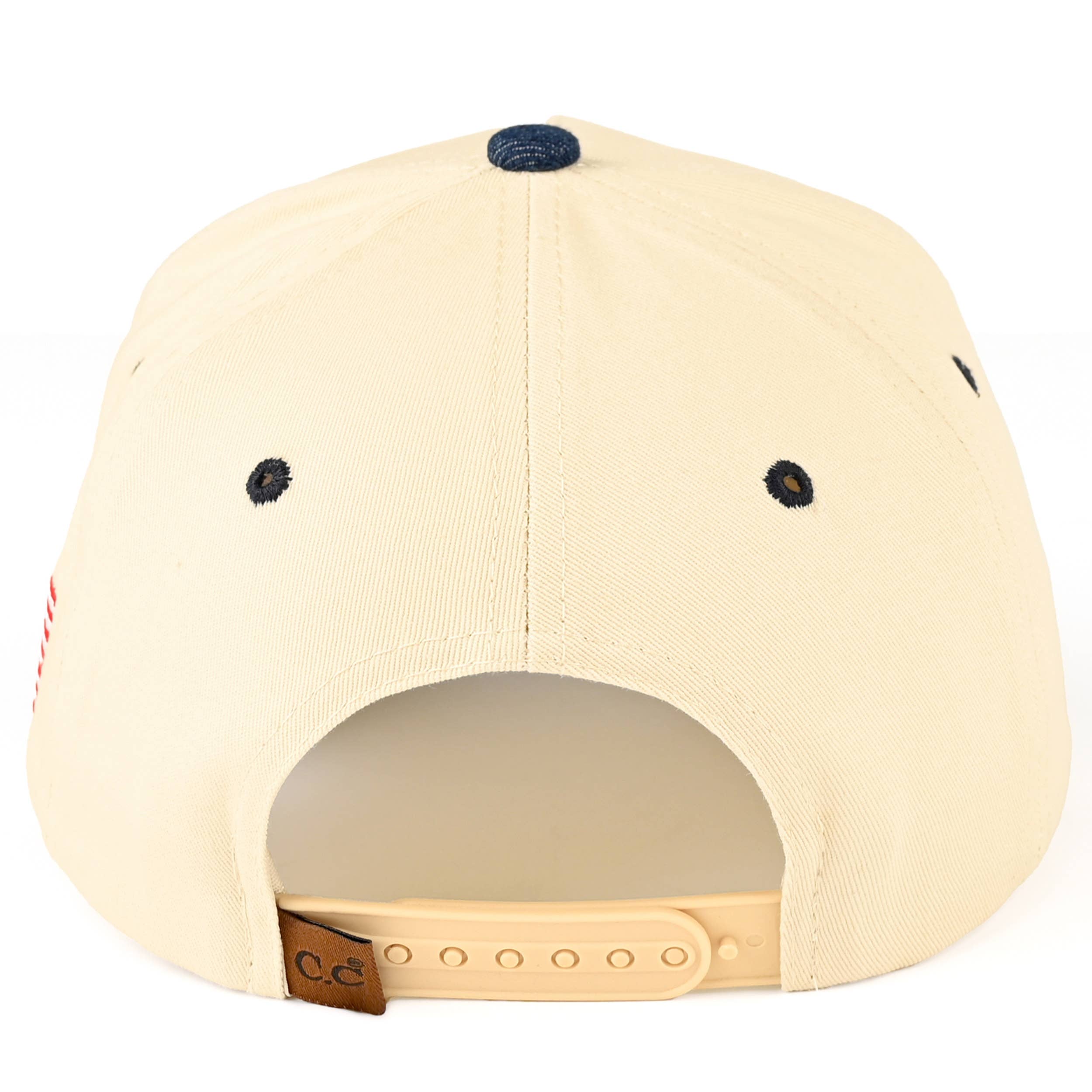 C.C GOD BLESS AMERICA Letter Two Tone Trucker Cap