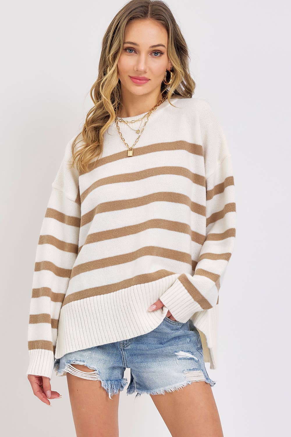 Striped Knit Sweater