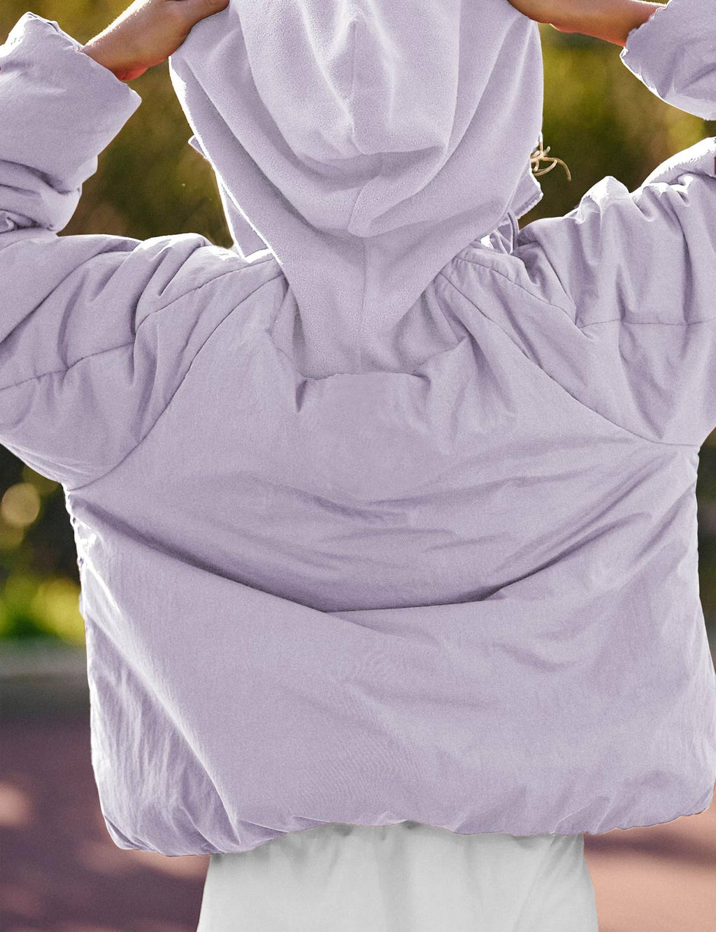 Half Zip Oversized Hooded Puffer Jacket