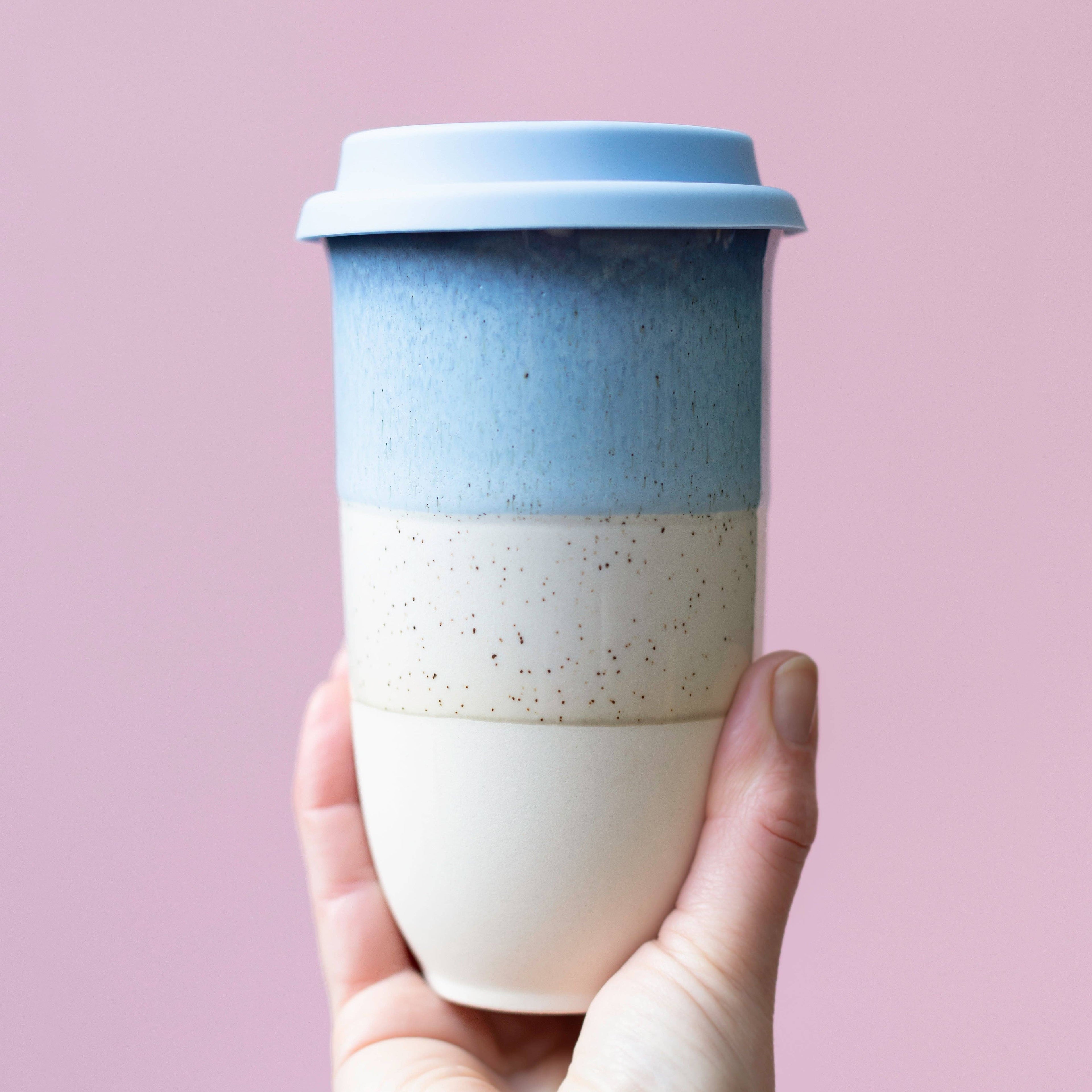 Cove Ceramic Travel Cup 16oz | Reusable Coffee Tumbler