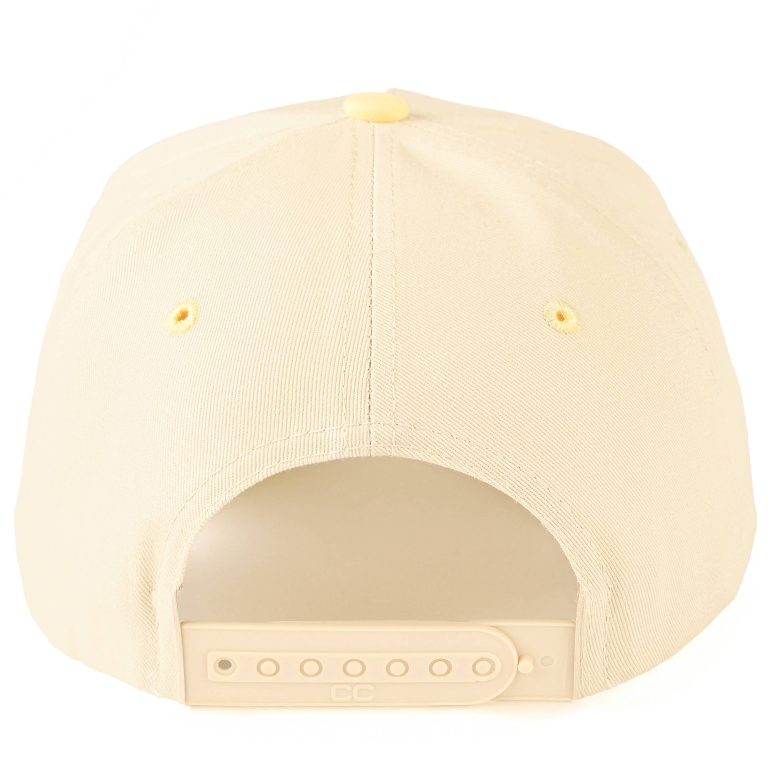 C.C PRETTY PLEASE Letter Embroidered on Two Tone Trucker Hat