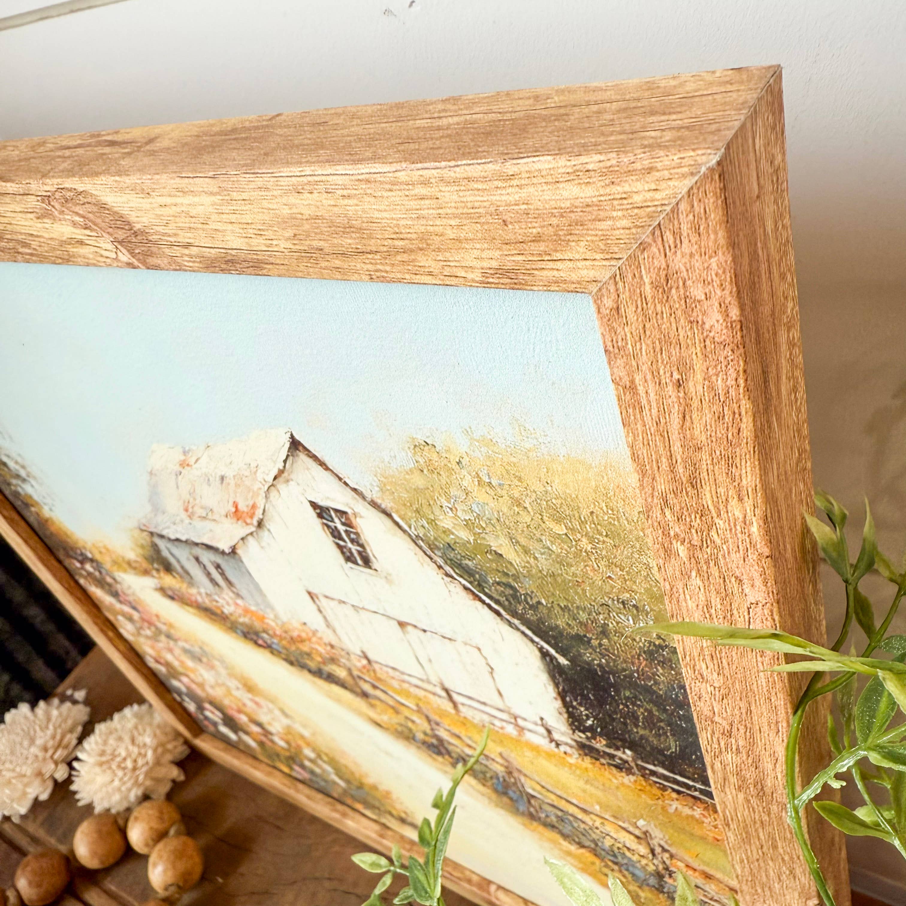 White Barn in Spring Wall Art Print