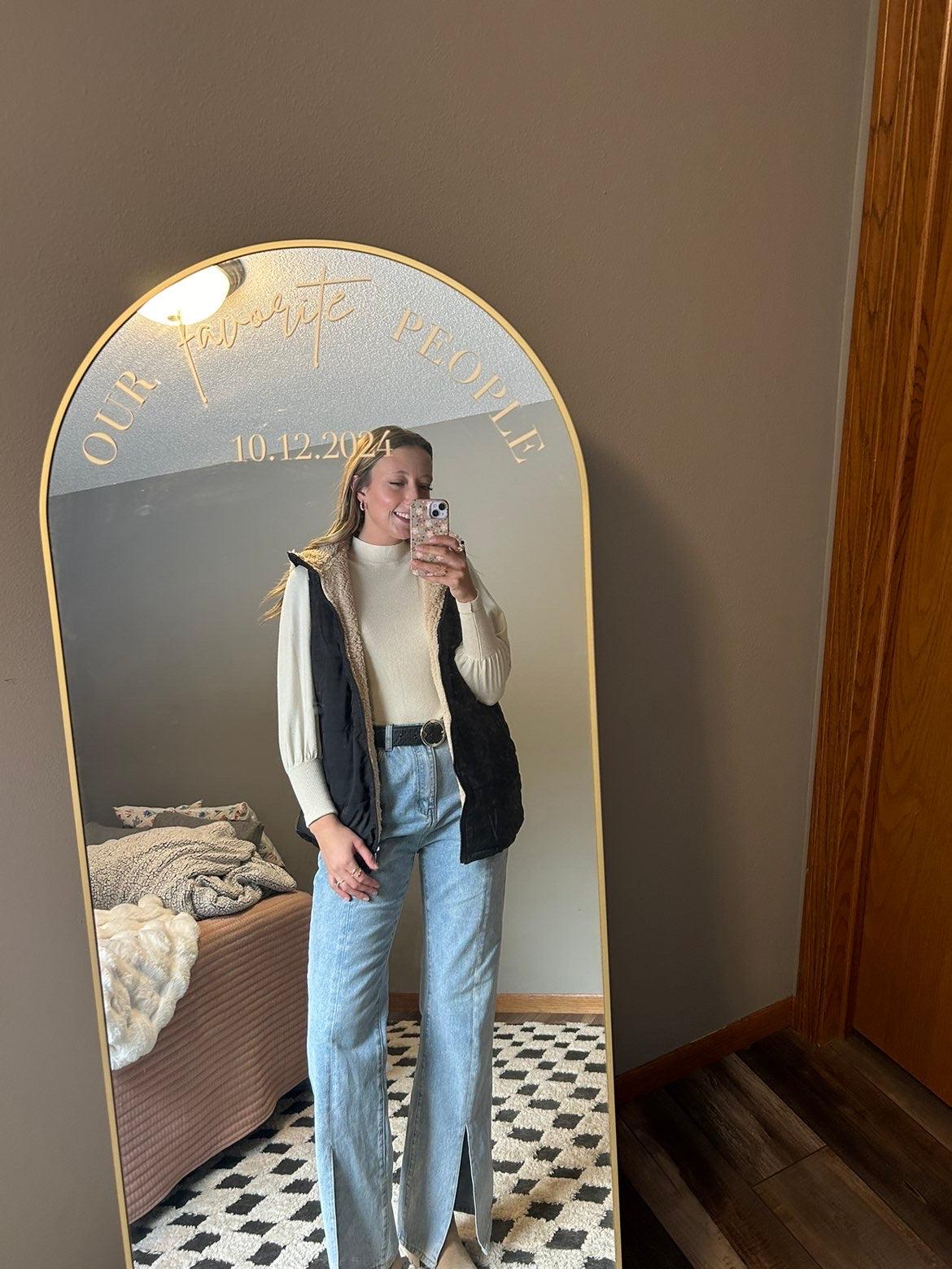 Reversible Hooded Midi Vest