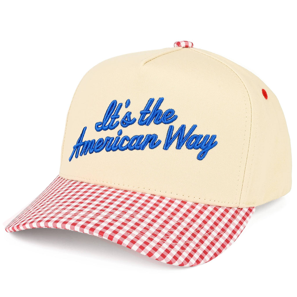 C.C IT'S THE AMERICAN WAY Letter Two Tone Trucker Hat