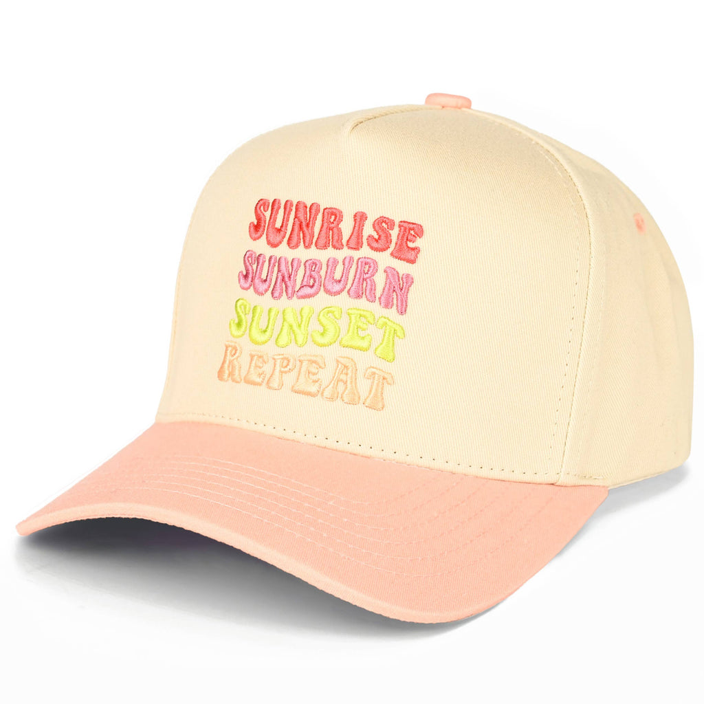 C.C SUNRISE SUNBURN SUNSET REPEAT Two Tone Trucker Hat
