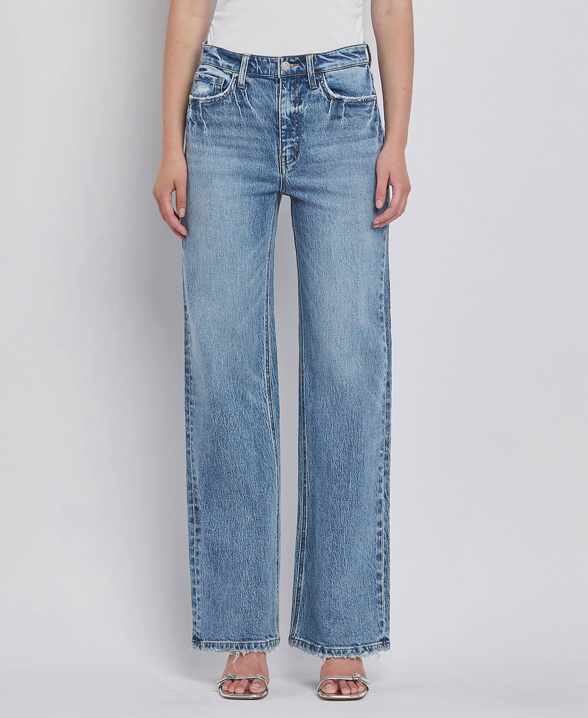 90'S Super High Rise Wide Jean