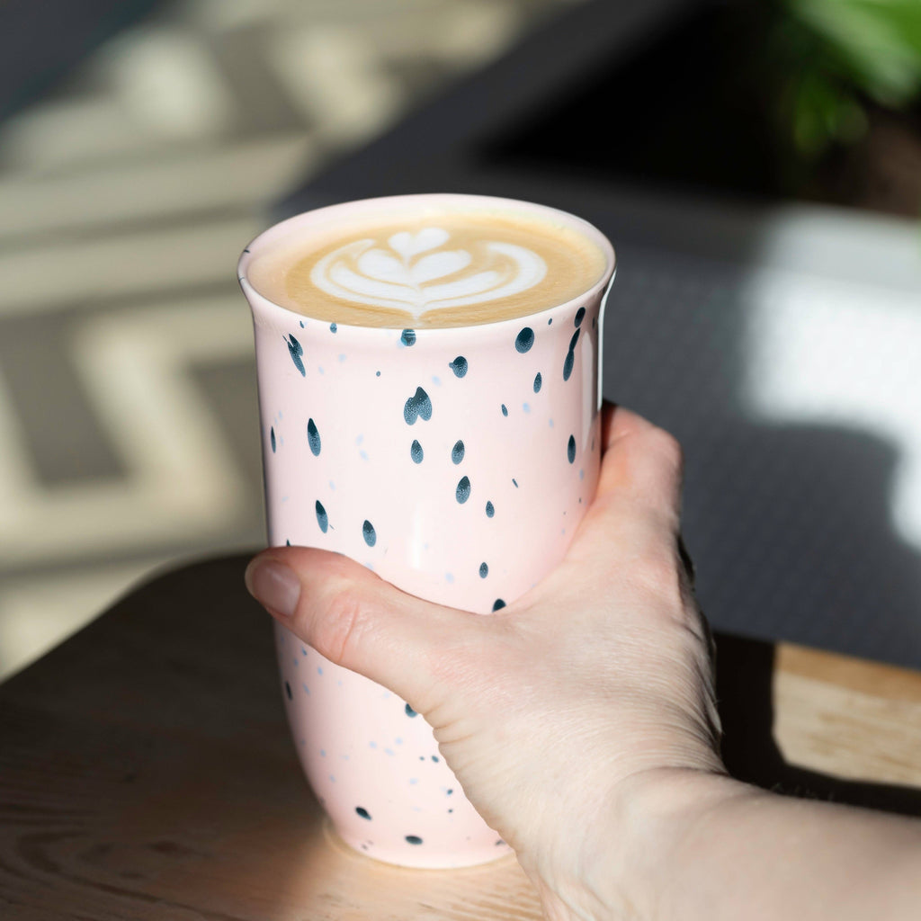 Blossom Ceramic Travel Cup 16oz | Reusable Coffee Tumbler
