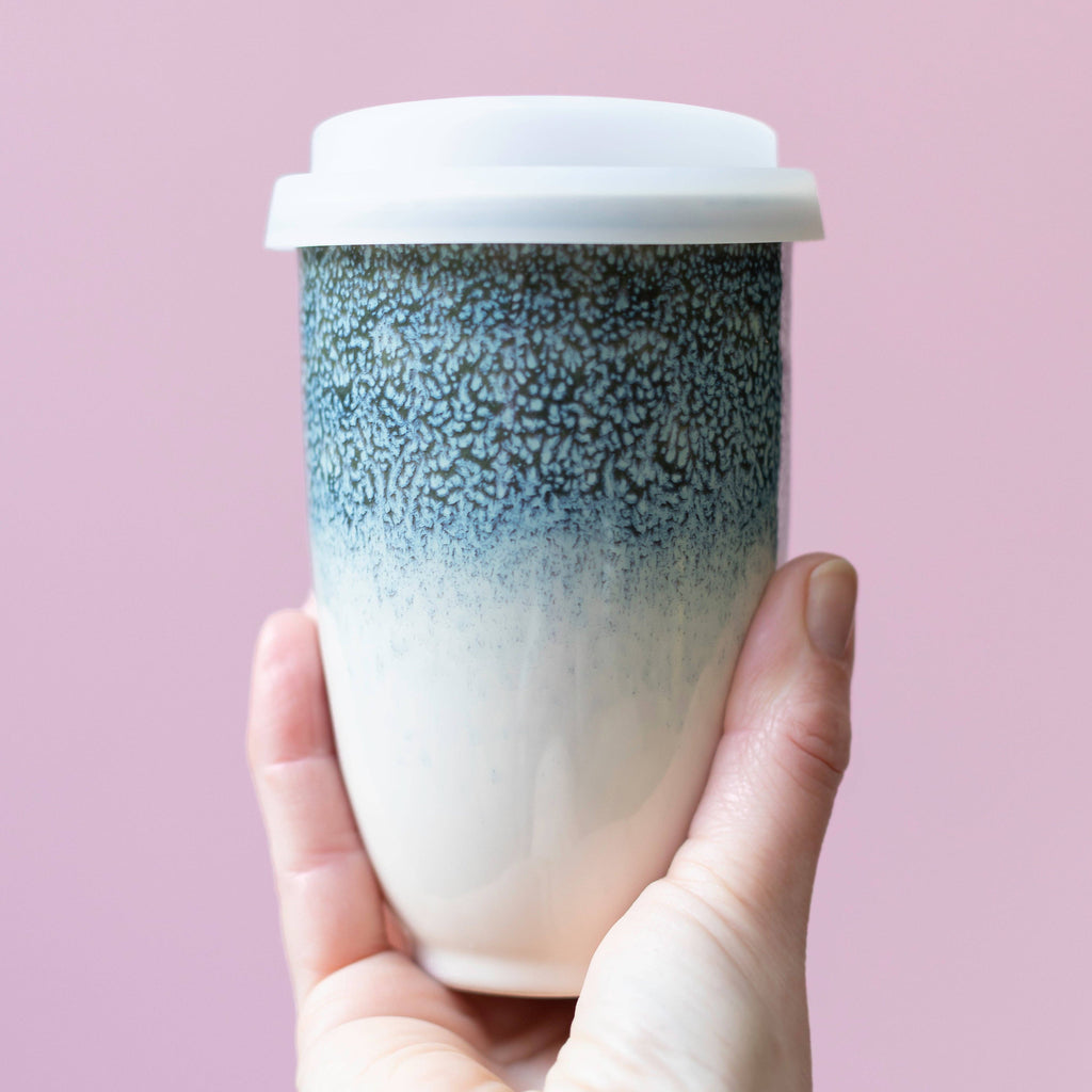 Glacier Ceramic Travel Cup 12oz | Reusable Coffee Cup