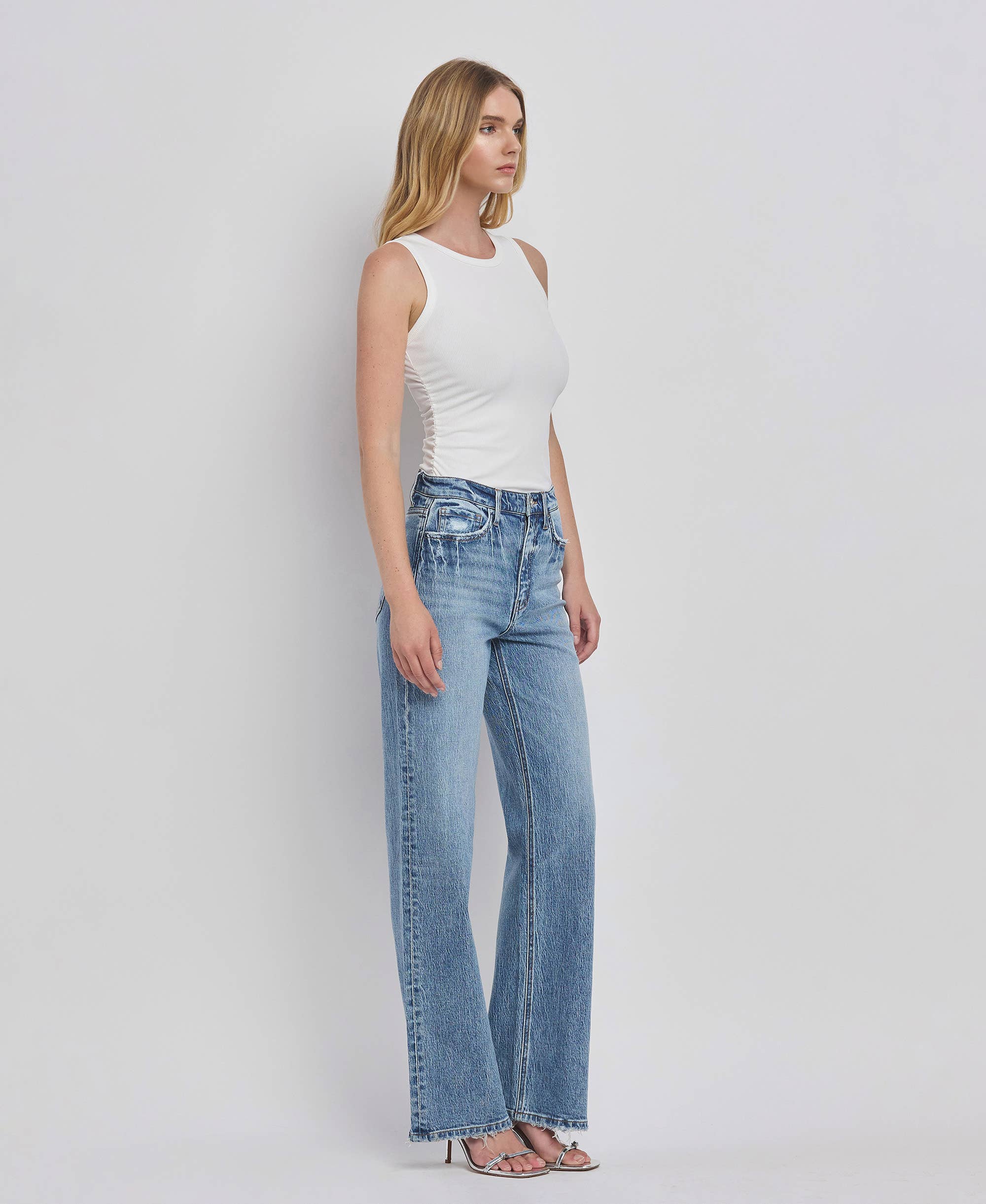 90'S Super High Rise Wide Jean