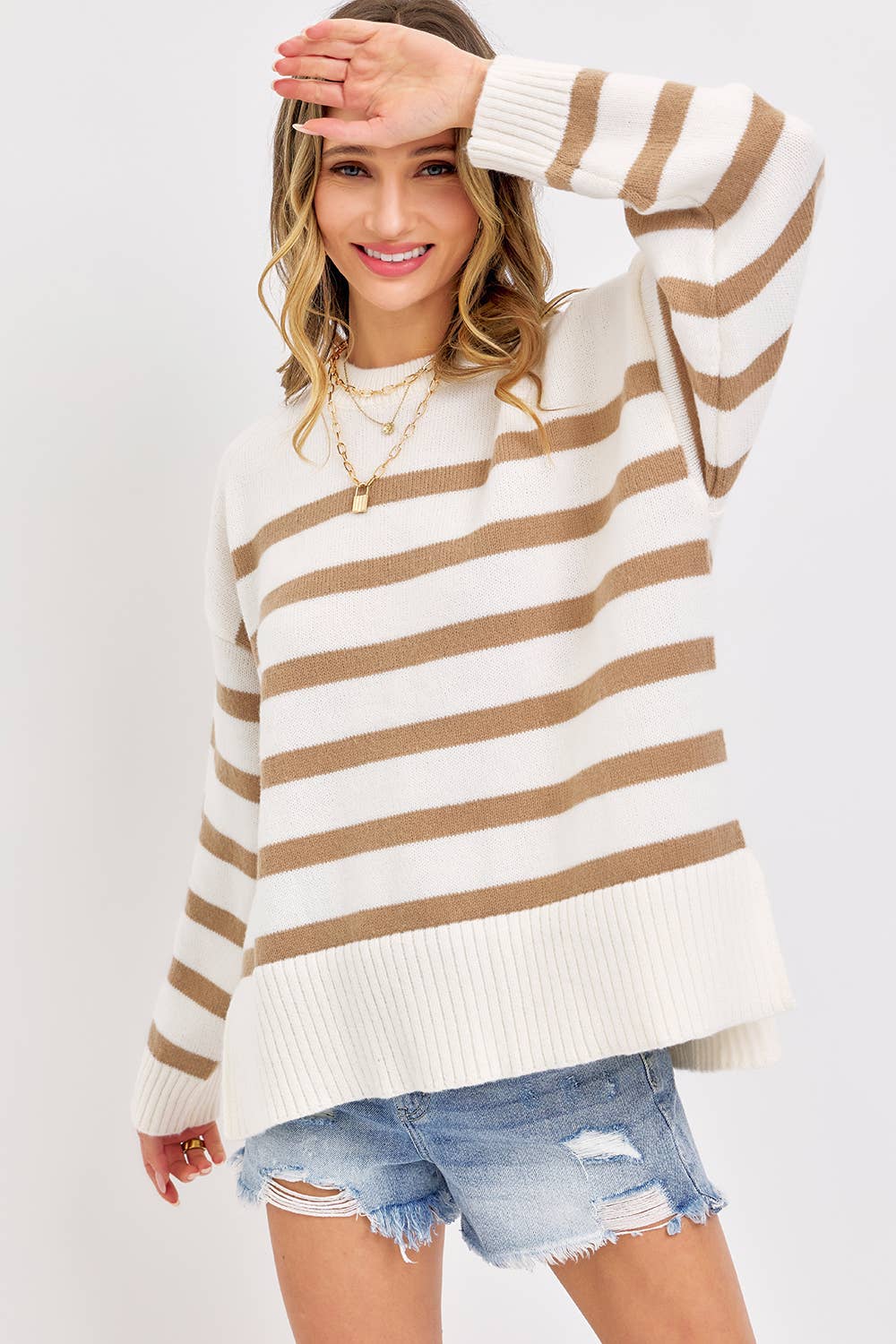 Striped Knit Sweater
