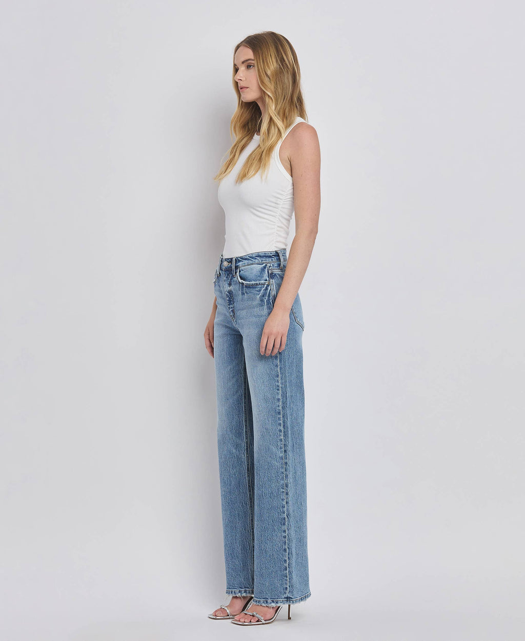 90'S Super High Rise Wide Jean