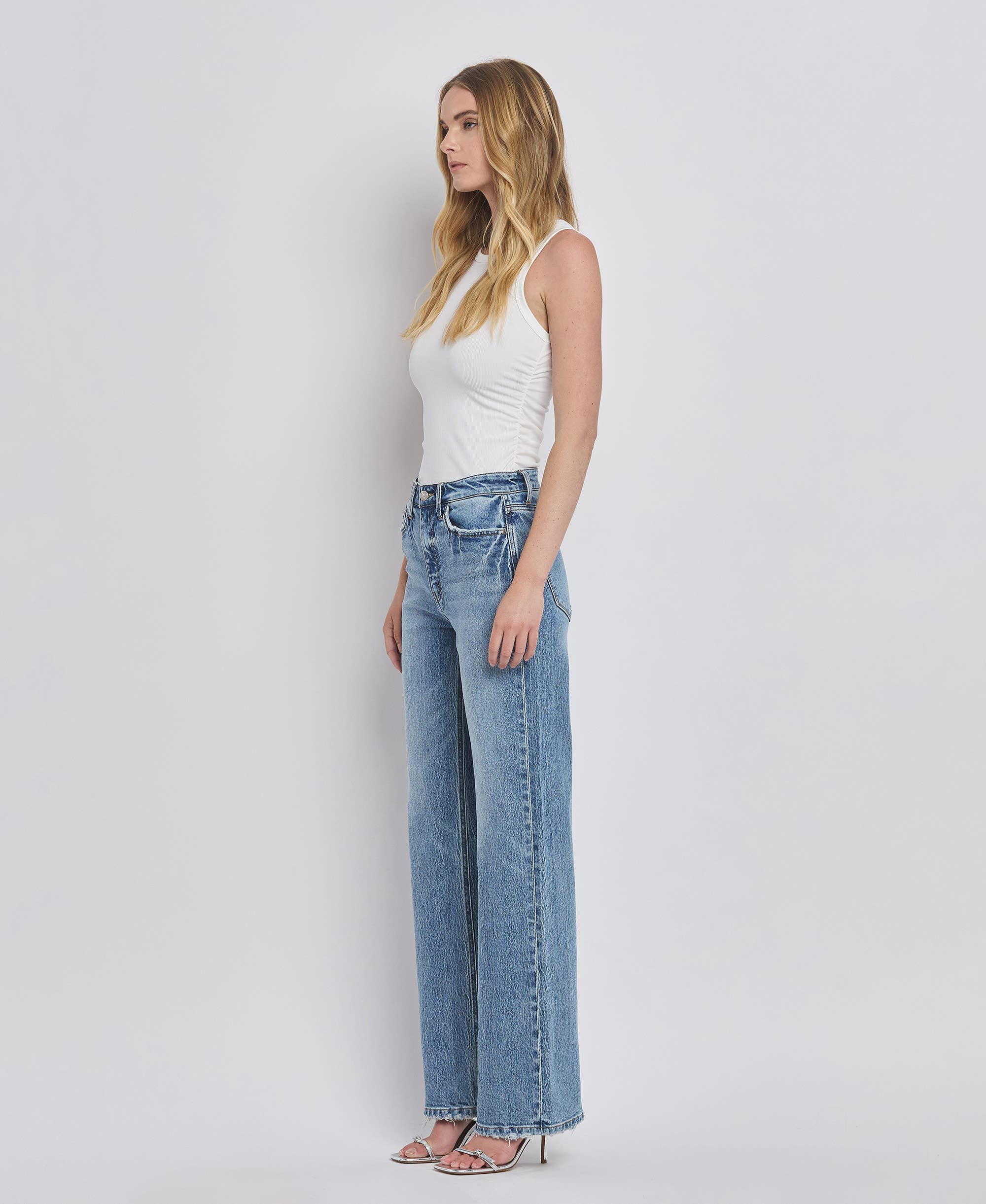 90'S Super High Rise Wide Jean