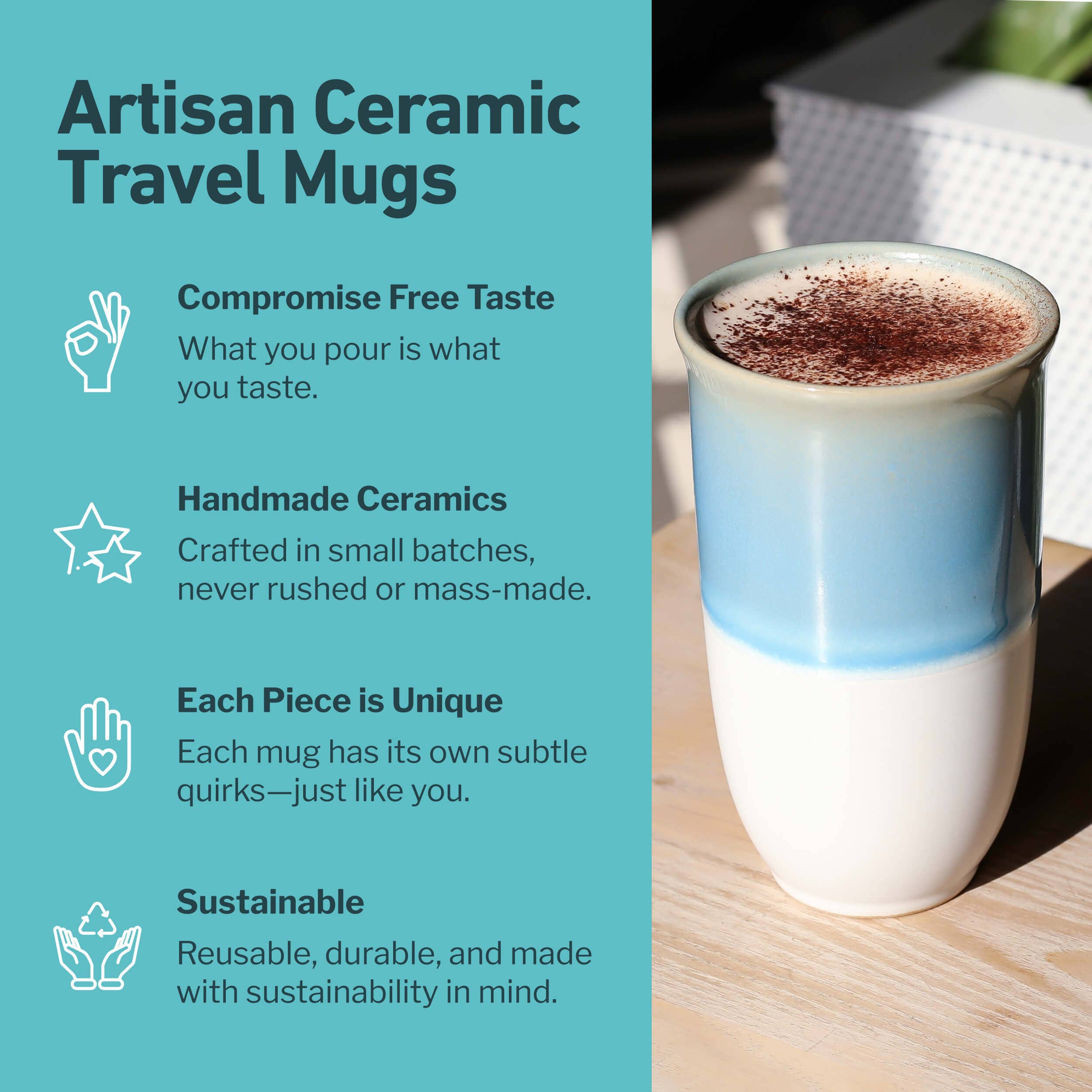 Lagoon Ceramic Travel Cup – 16oz