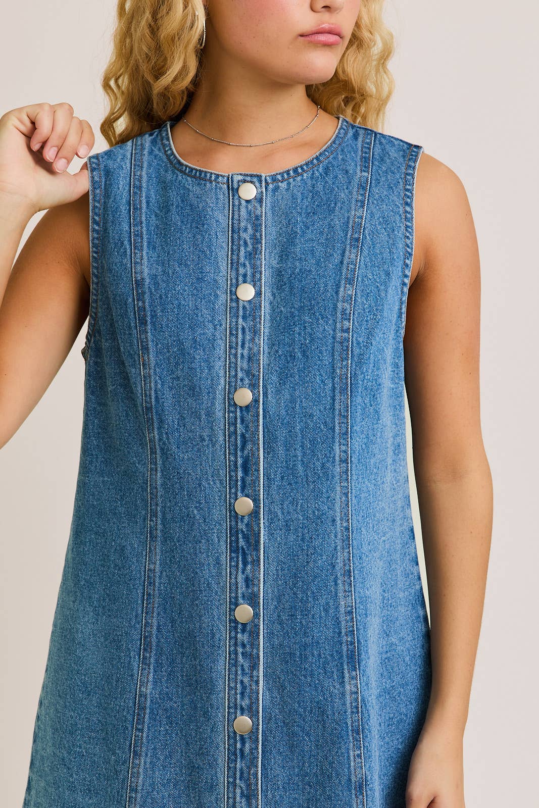 Button Down Denim Dress