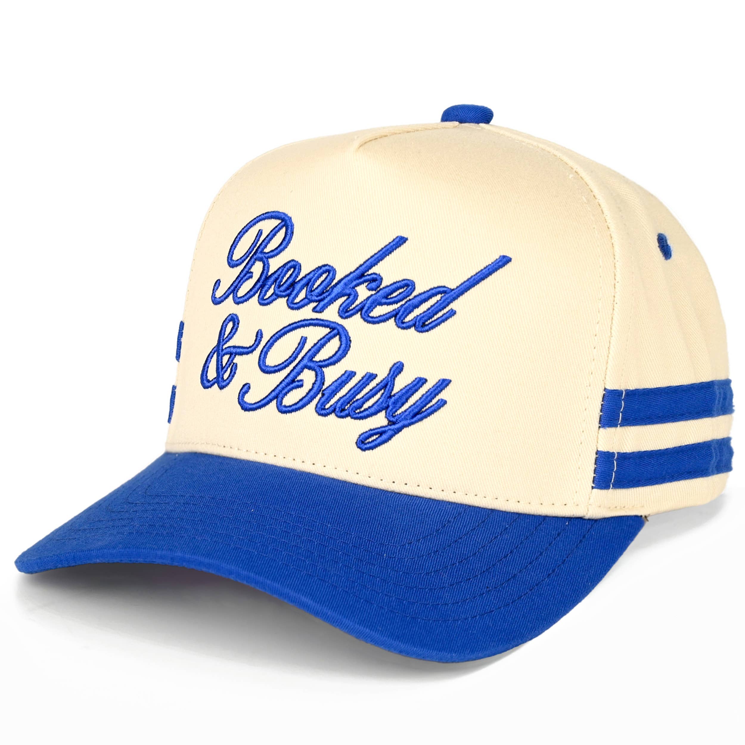 C.C BOOKED AND BUSY Letter on Two Tone Trucker Hat