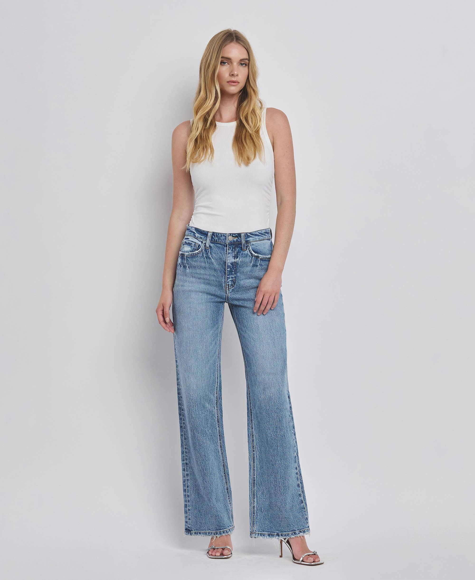 90'S Super High Rise Wide Jean