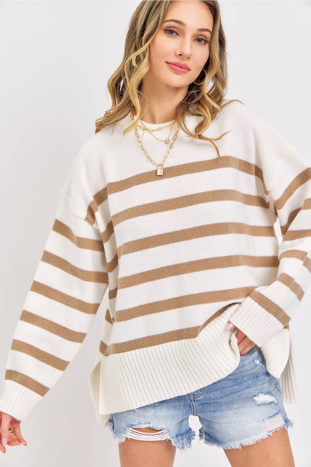 Striped Knit Sweater