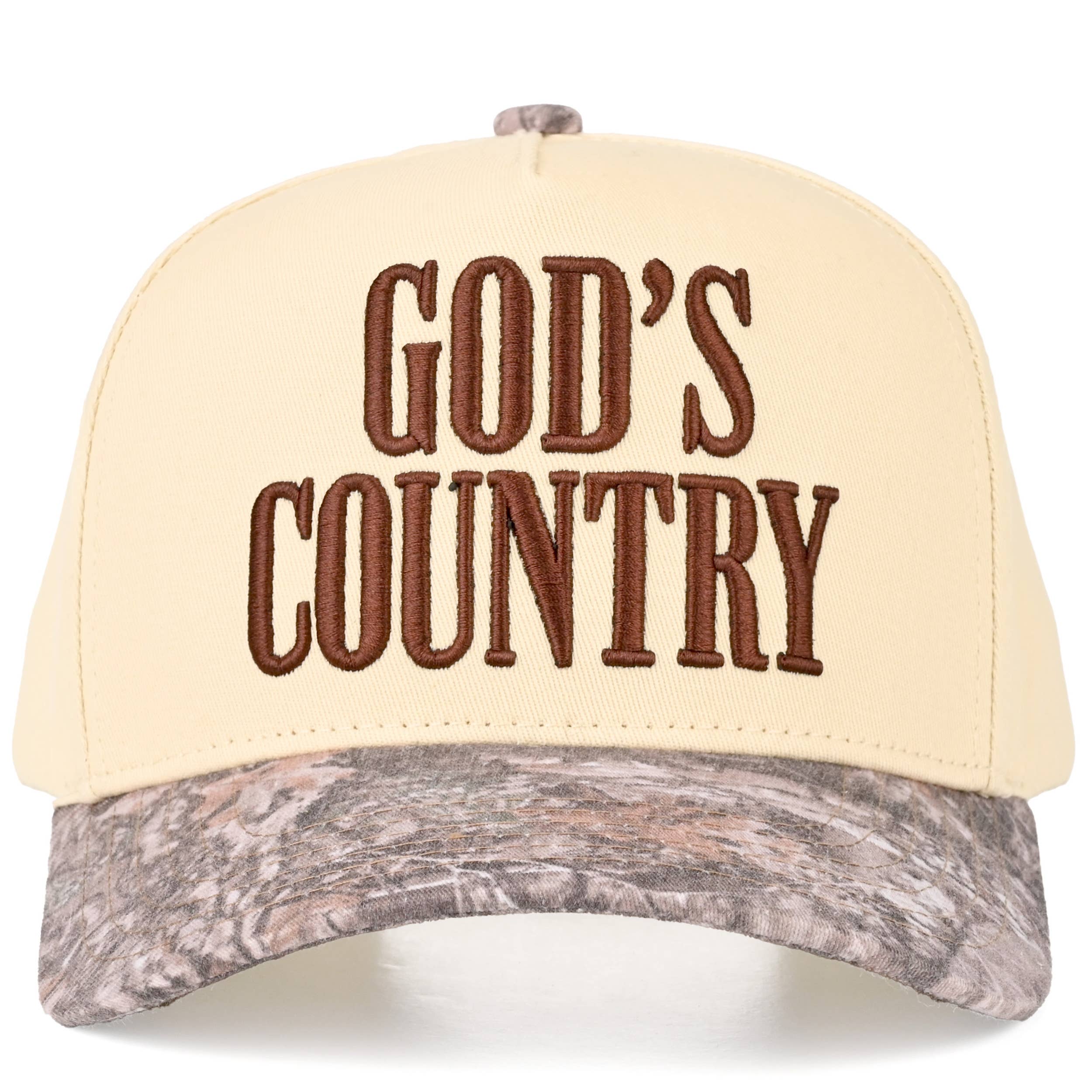 GOD'S COUNTRY on Two Tone Trucker Hat