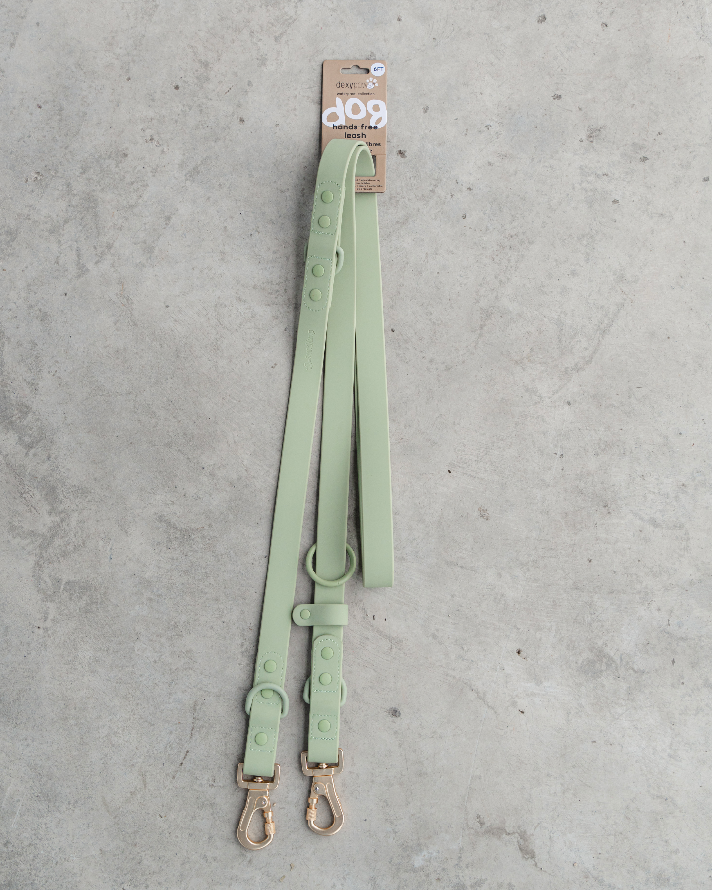 Hands Free Leash in Sage Green