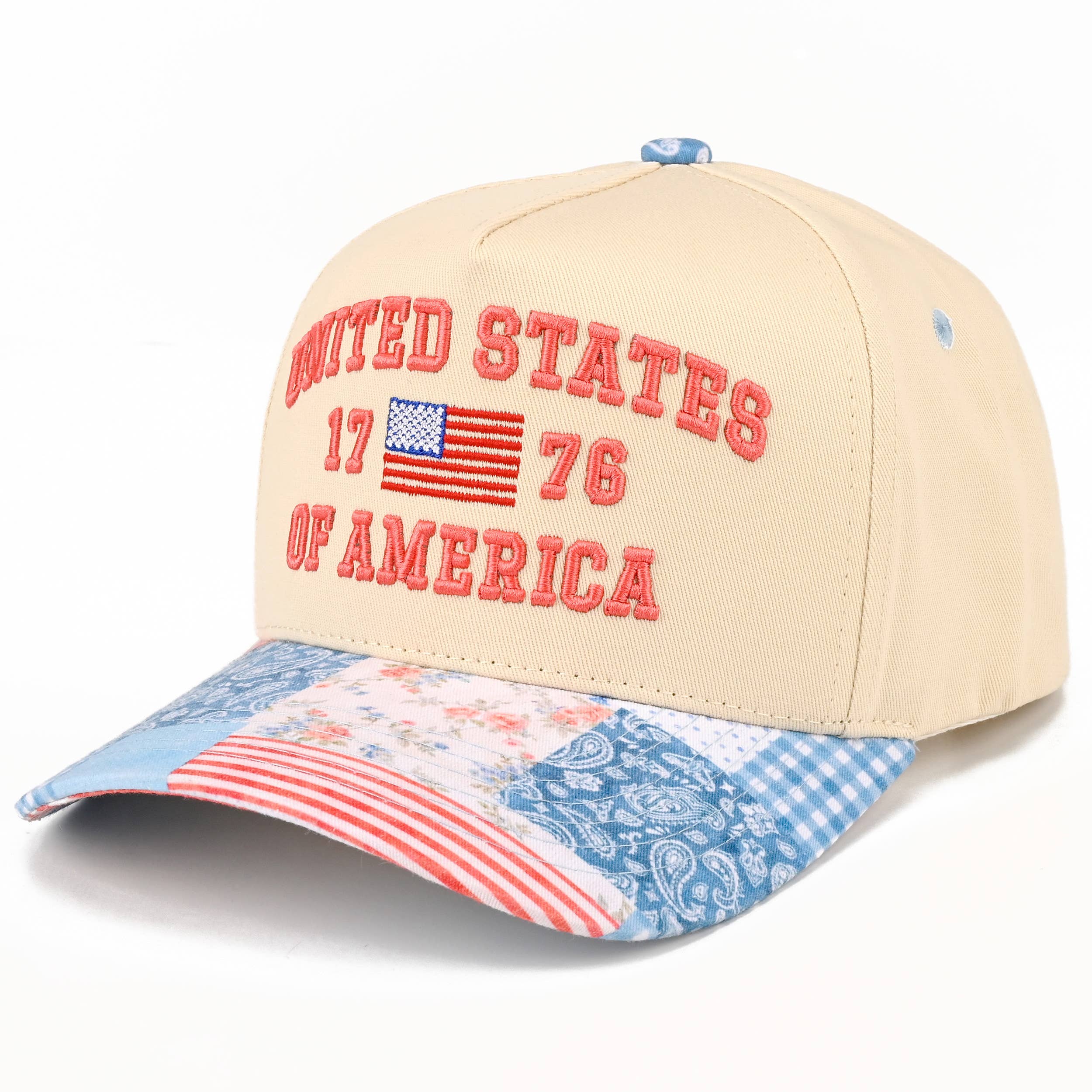 C.C UNITED STATES 1776 Letter on Two Tone Trucker Hat