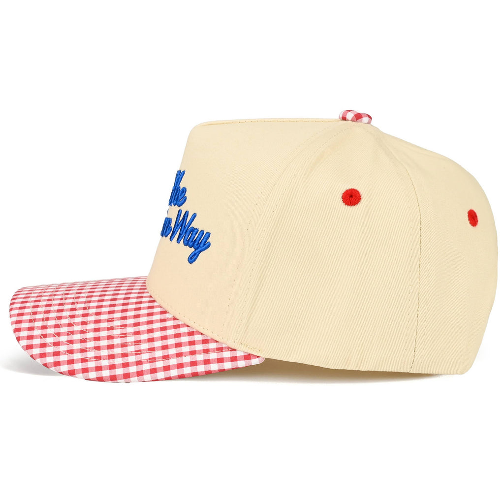 C.C IT'S THE AMERICAN WAY Letter Two Tone Trucker Hat