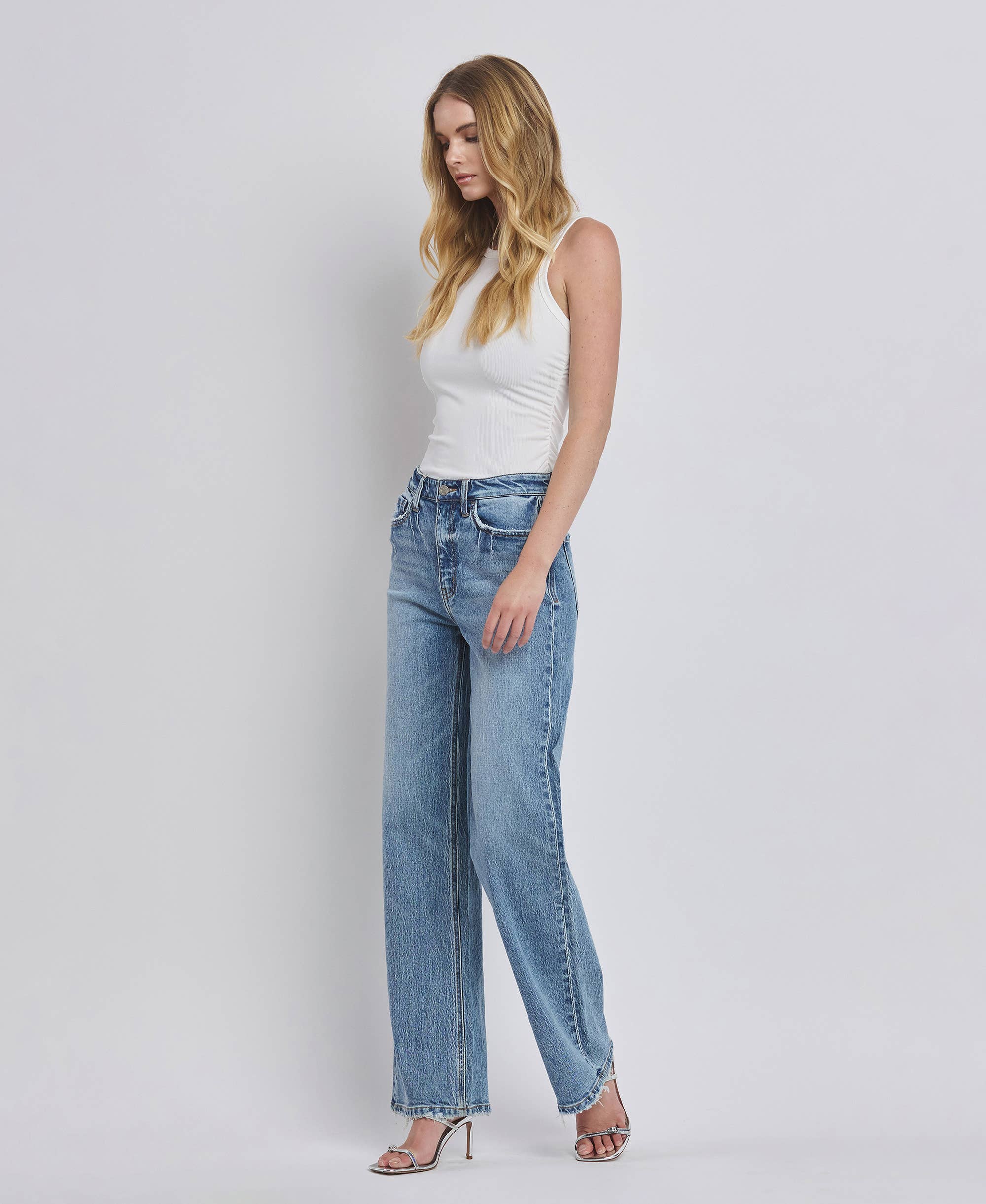 90'S Super High Rise Wide Jean