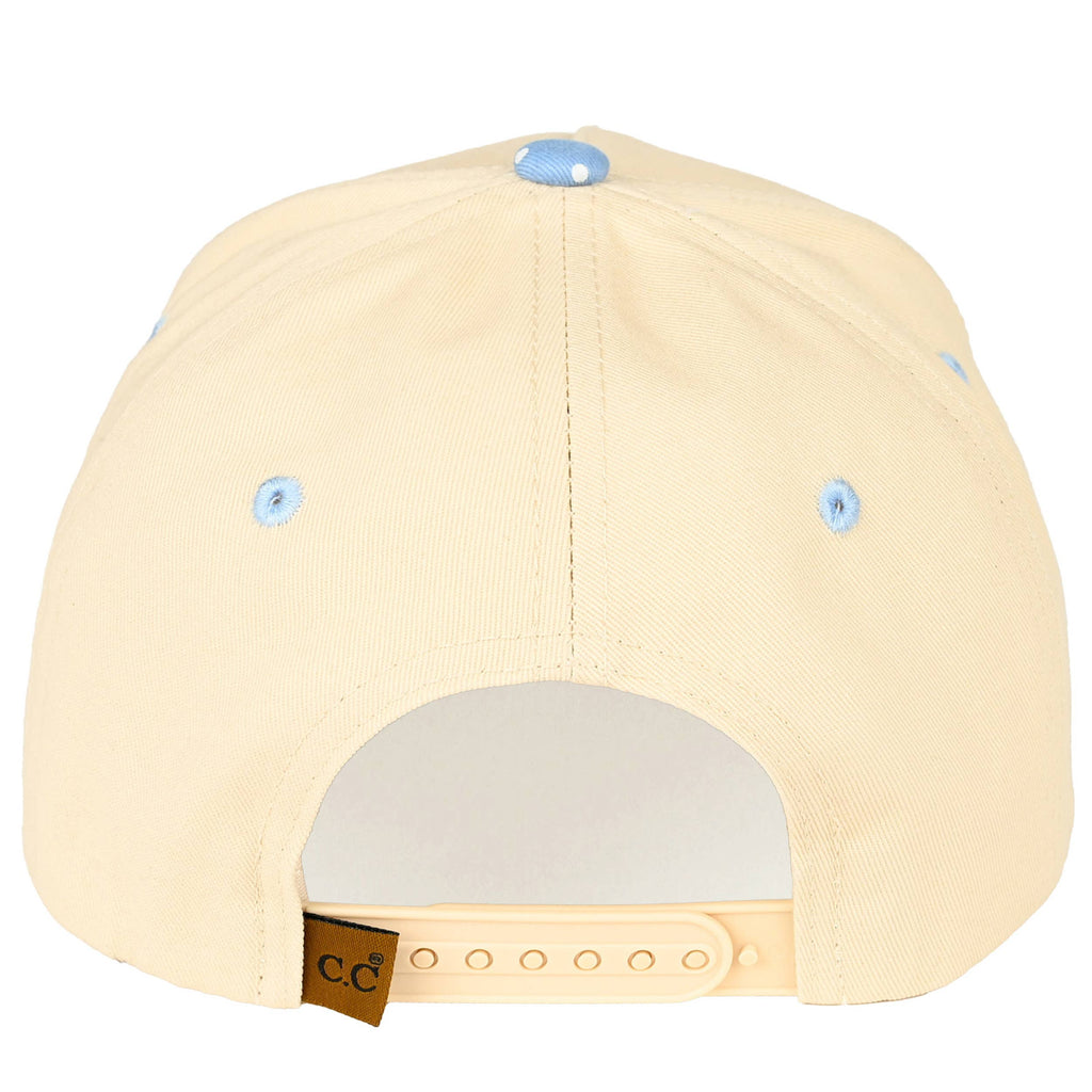 MEET ME AT THE LAKE Letter on Two Tone Trucker Hat