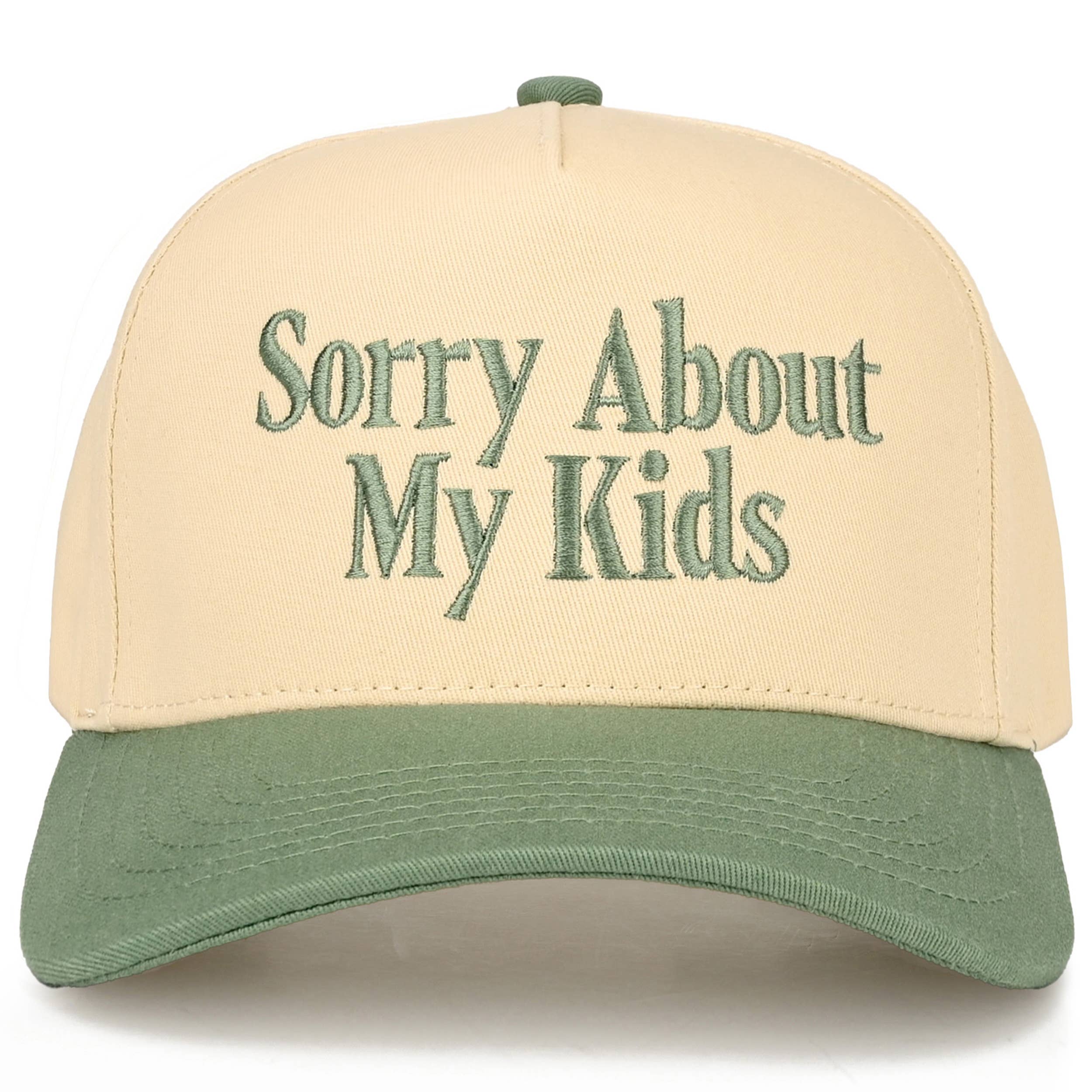 C.C SORRY ABOUT MY KIDS Two Tone Trucker Hat