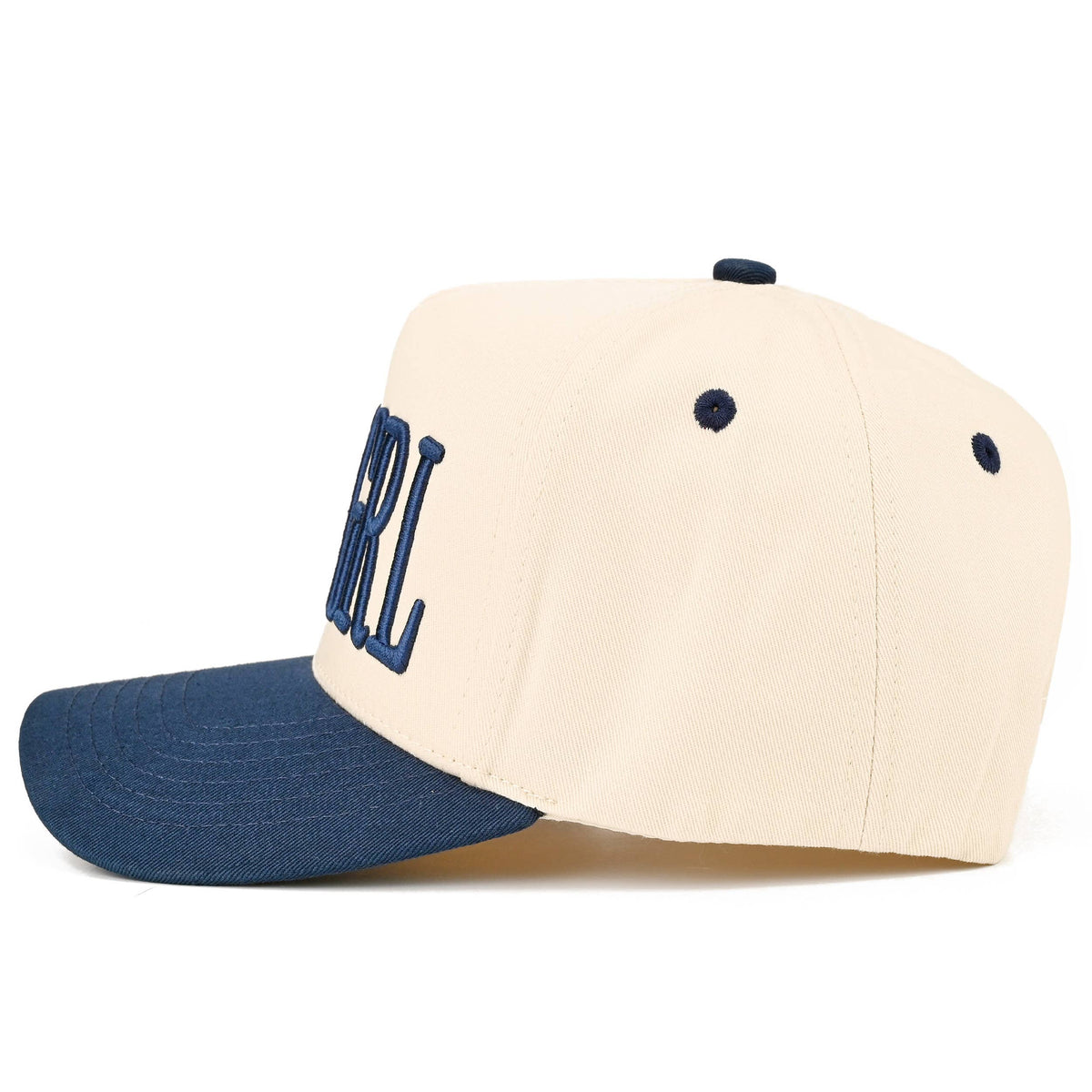 C.C HAIRGRL Letter Embroidered Two Tone Trucker Hat