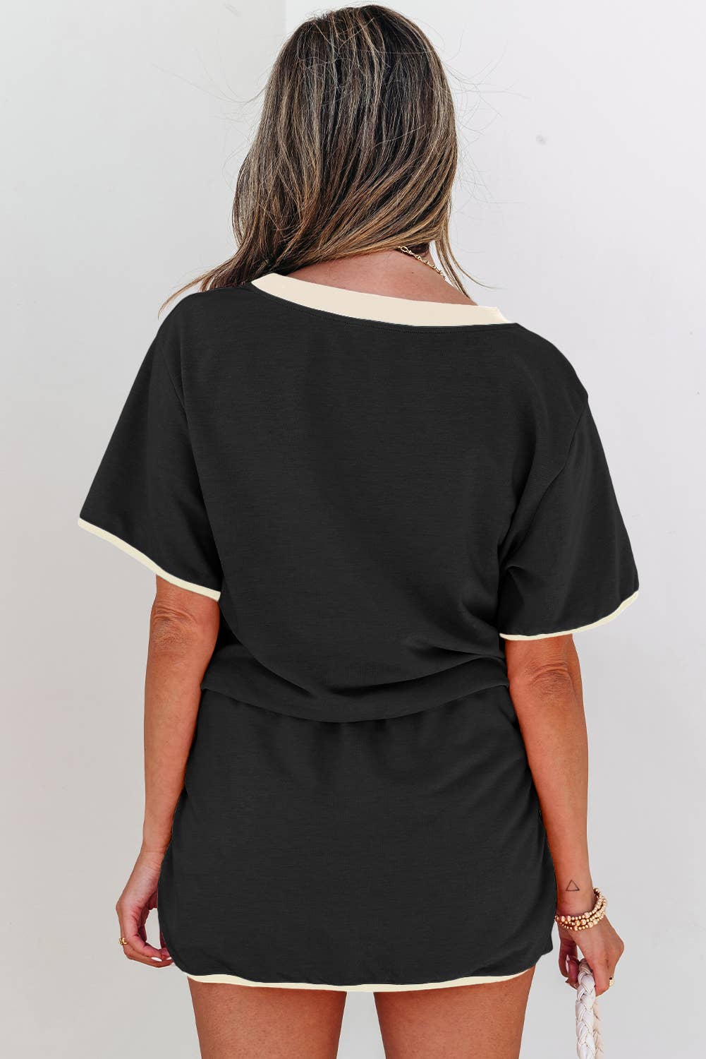 Colorblock Drop Shoulder T Shirt & Skort Set | S-XL & 1X-4X