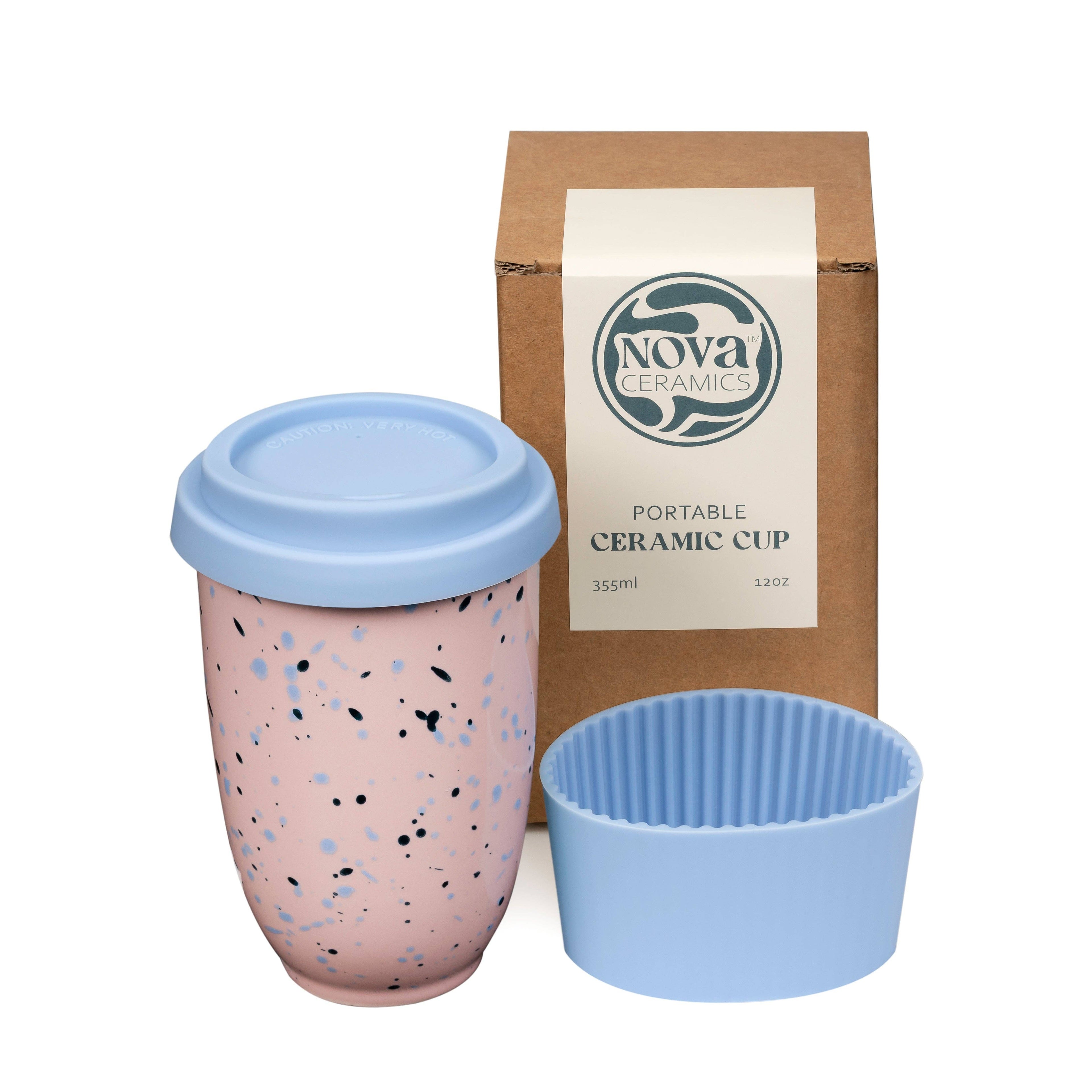 Blossom Ceramic Travel Cup 12oz | Reusable Coffee Mug