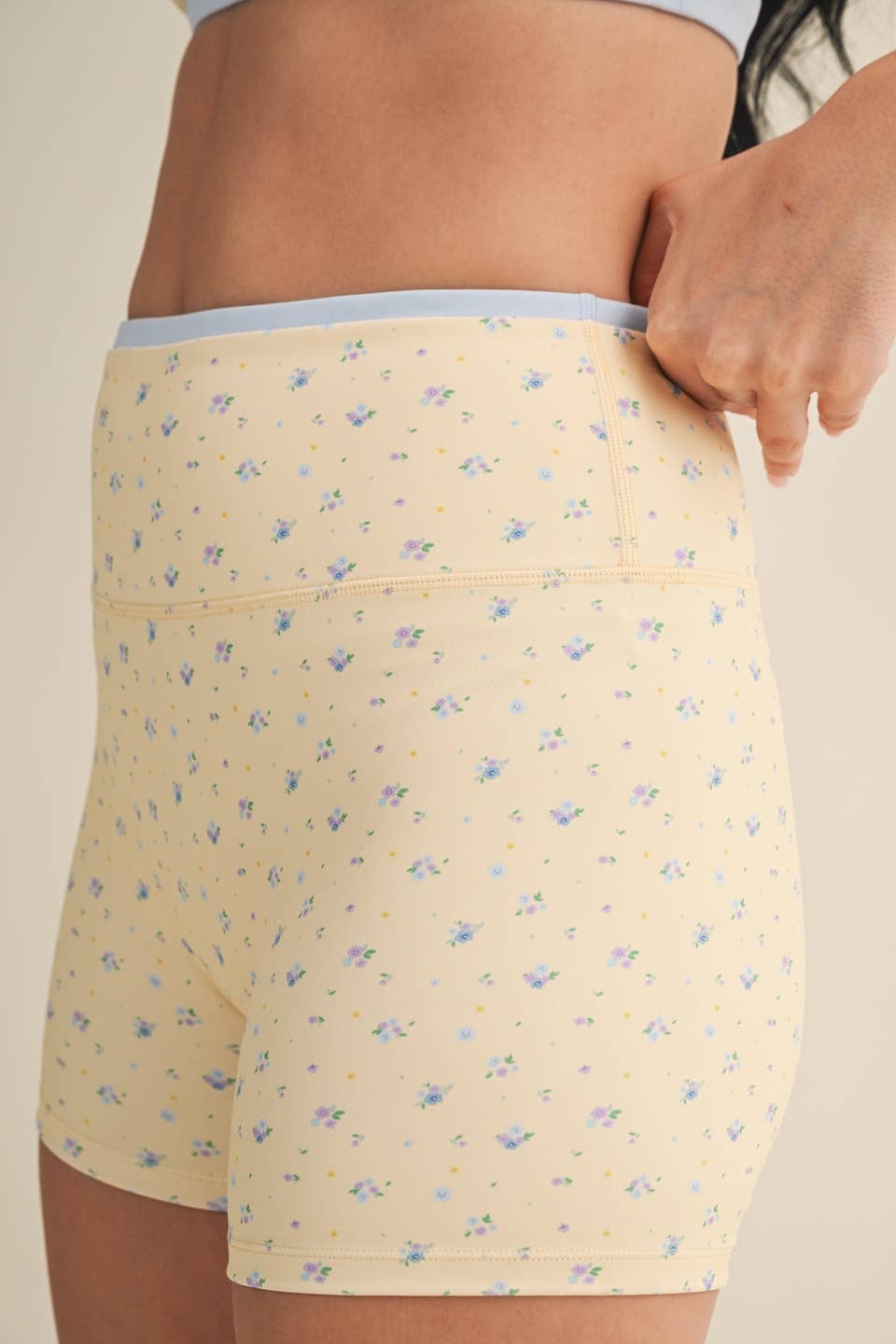 Floral Print Biker Shorts