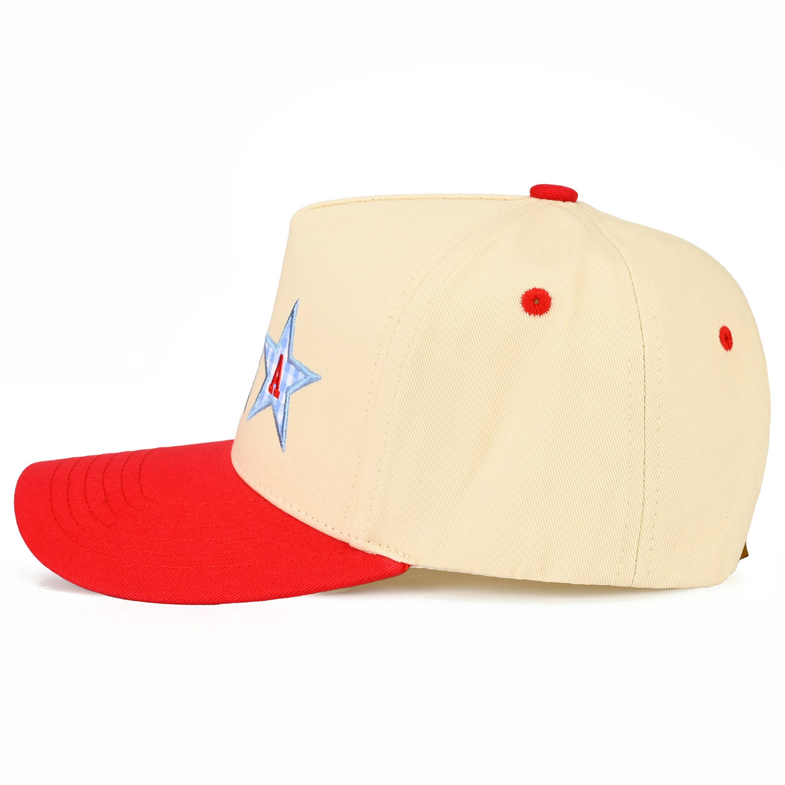C.C STAR USA Letter with Stars Two Tone Trucker Hat